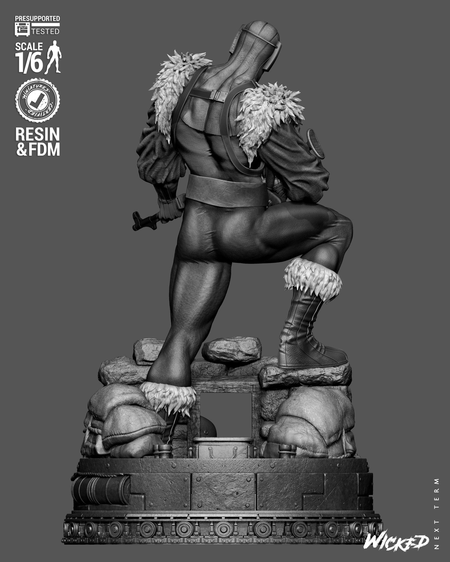 Baron Zemo Sculpture (75mm to 500mm) - Unassembled/Unpainted/3D Print