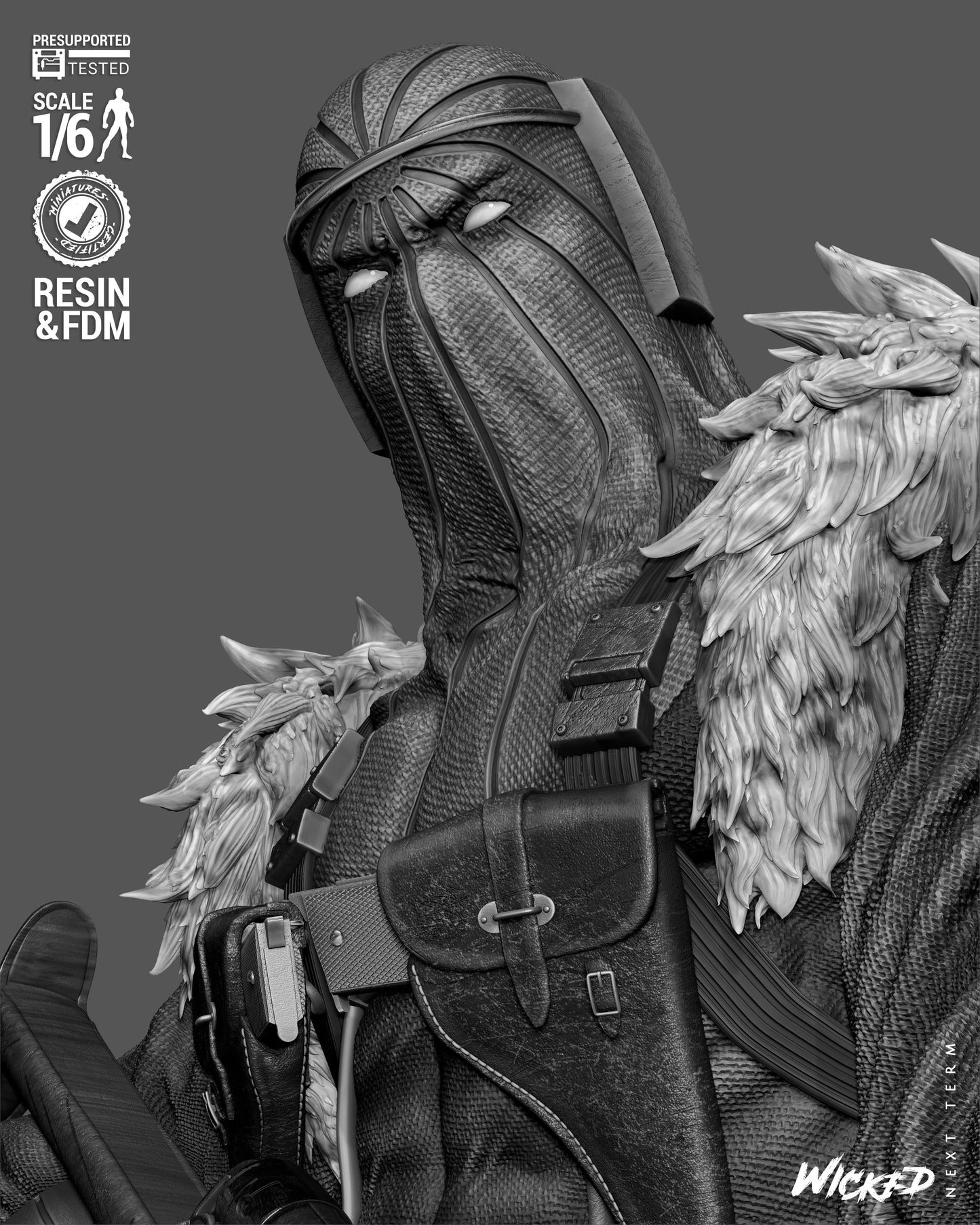 Baron Zemo Sculpture (75mm to 500mm) - Unassembled/Unpainted/3D Print