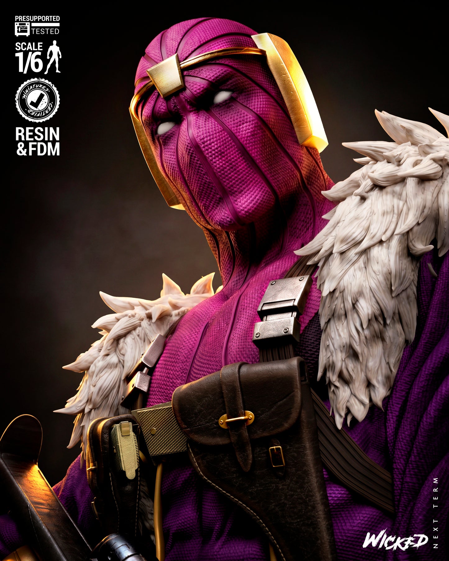 Baron Zemo Sculpture (75mm to 500mm) - Unassembled/Unpainted/3D Print