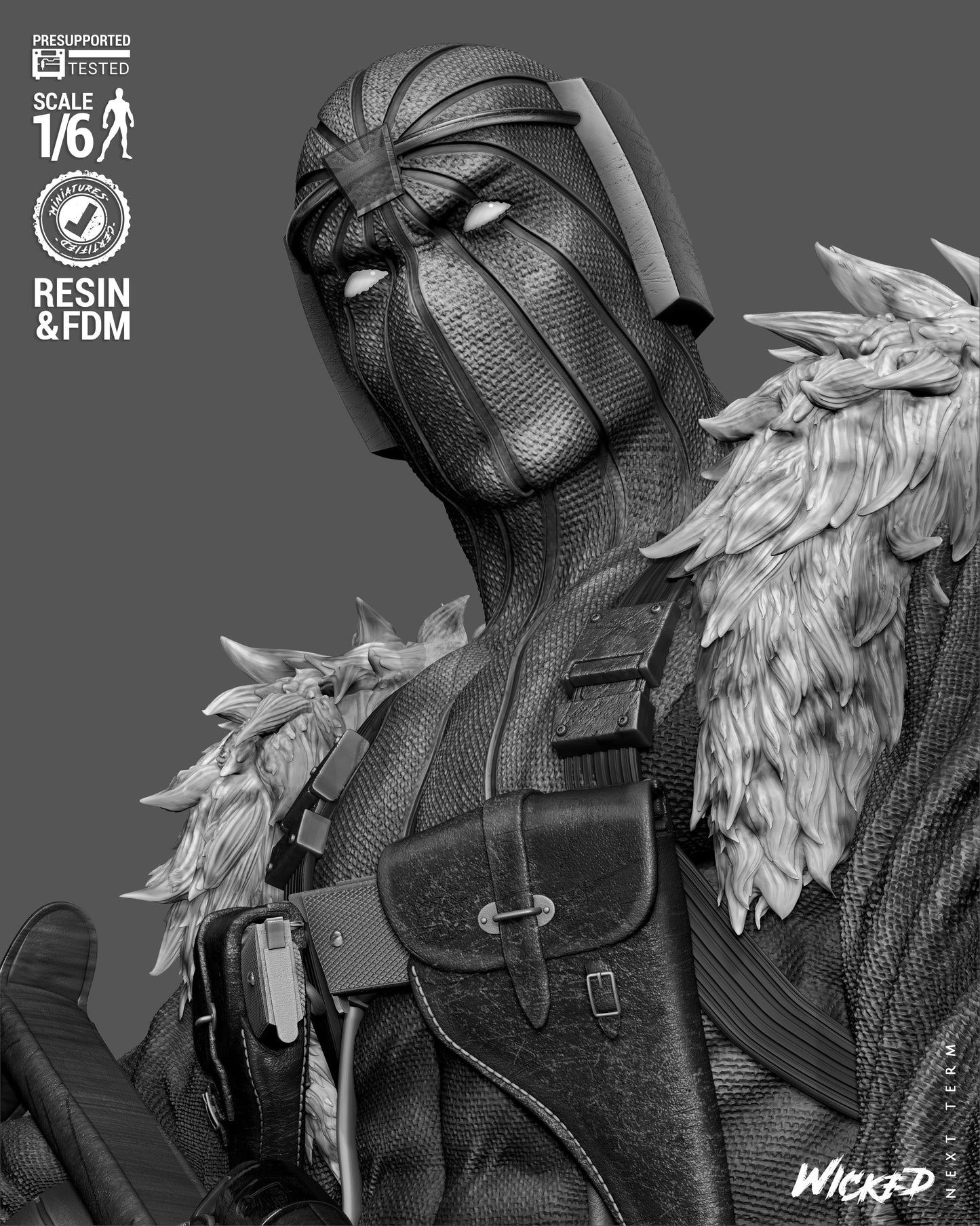 Baron Zemo Sculpture (75mm to 500mm) - Unassembled/Unpainted/3D Print