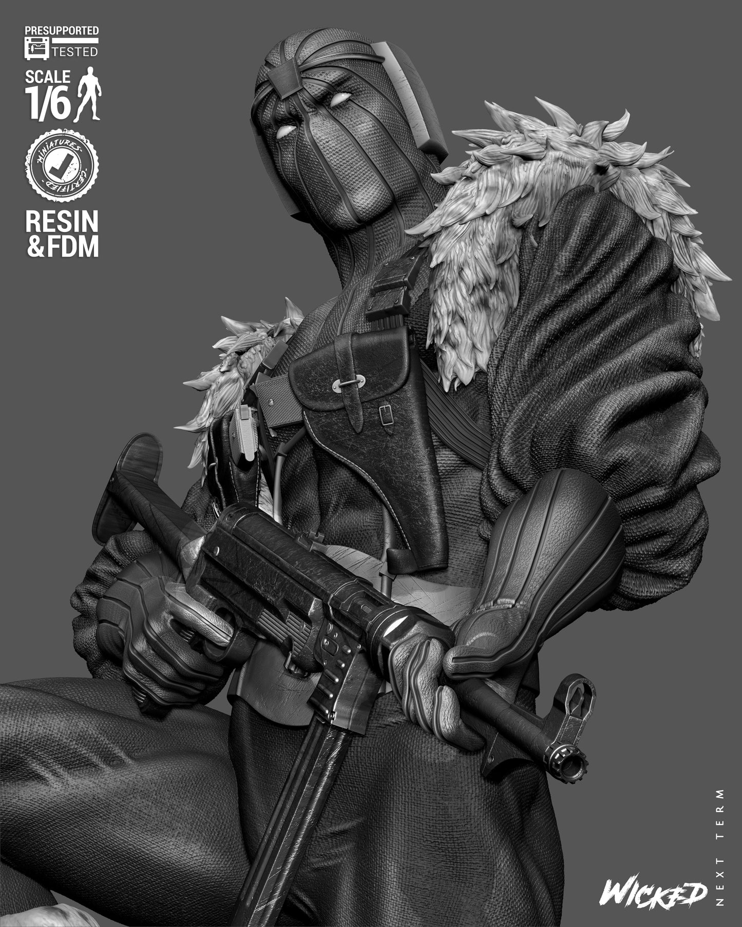 Baron Zemo Sculpture (75mm to 500mm) - Unassembled/Unpainted/3D Print