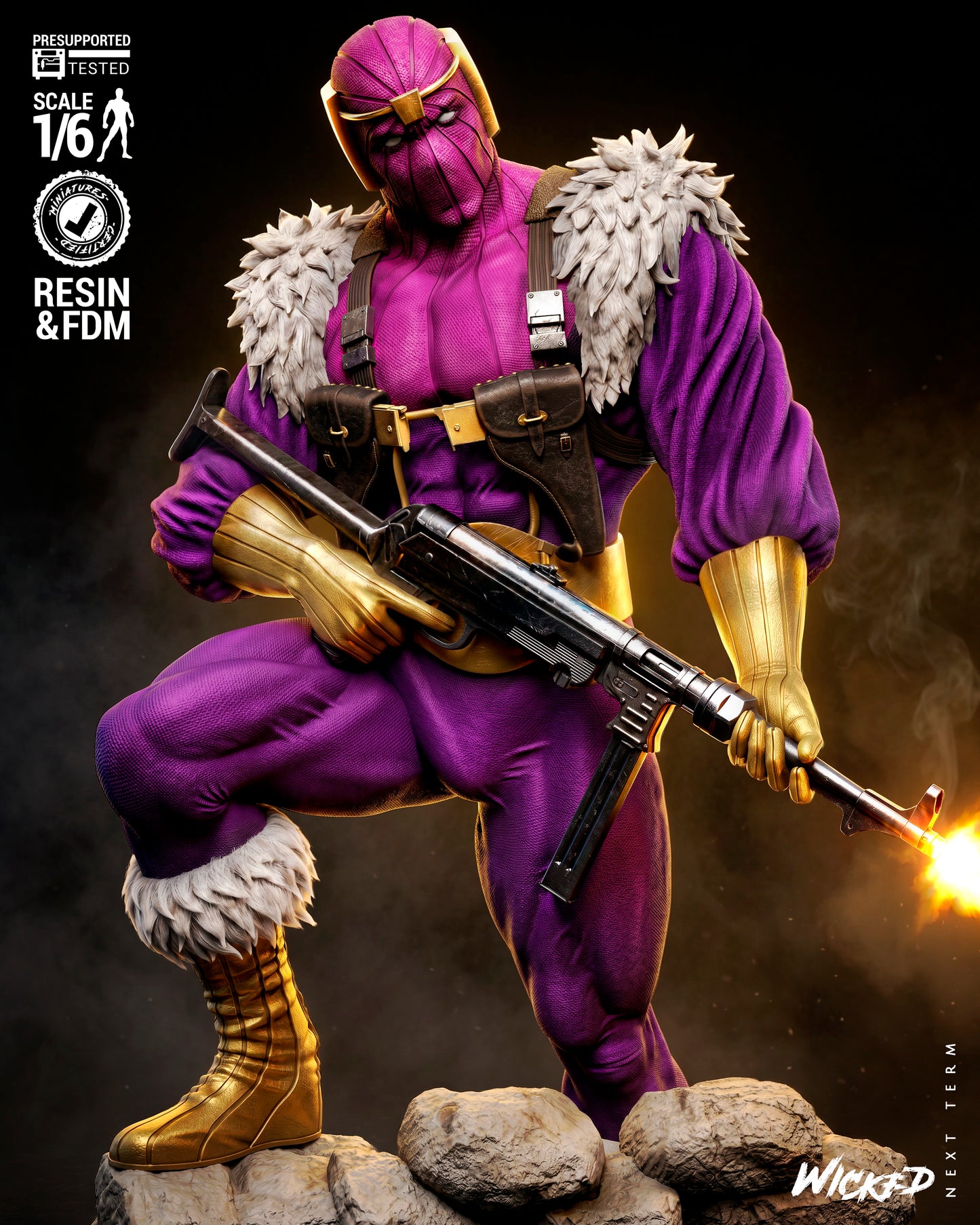 Baron Zemo Sculpture (75mm to 500mm) - Unassembled/Unpainted/3D Print