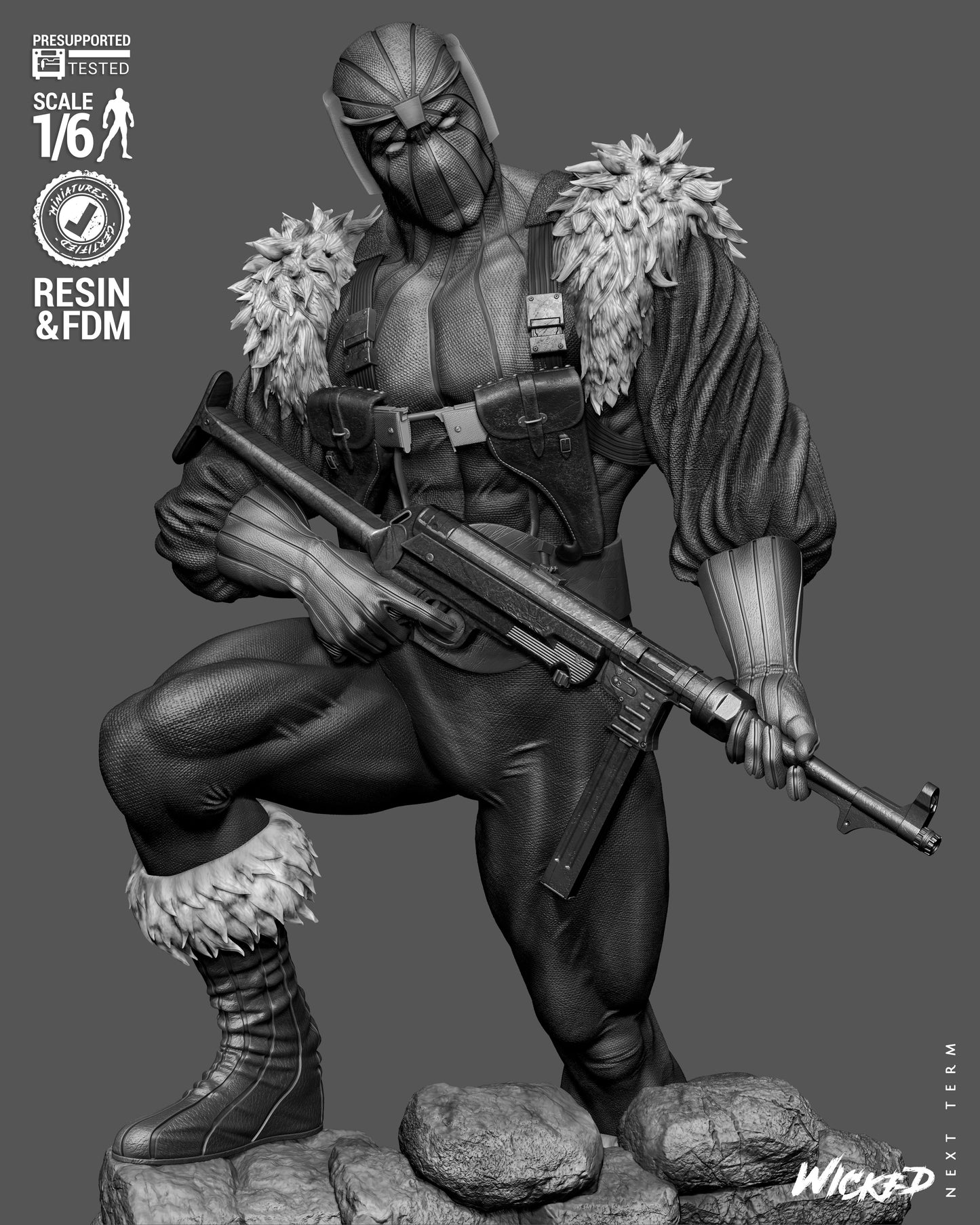 Baron Zemo Sculpture (75mm to 500mm) - Unassembled/Unpainted/3D Print