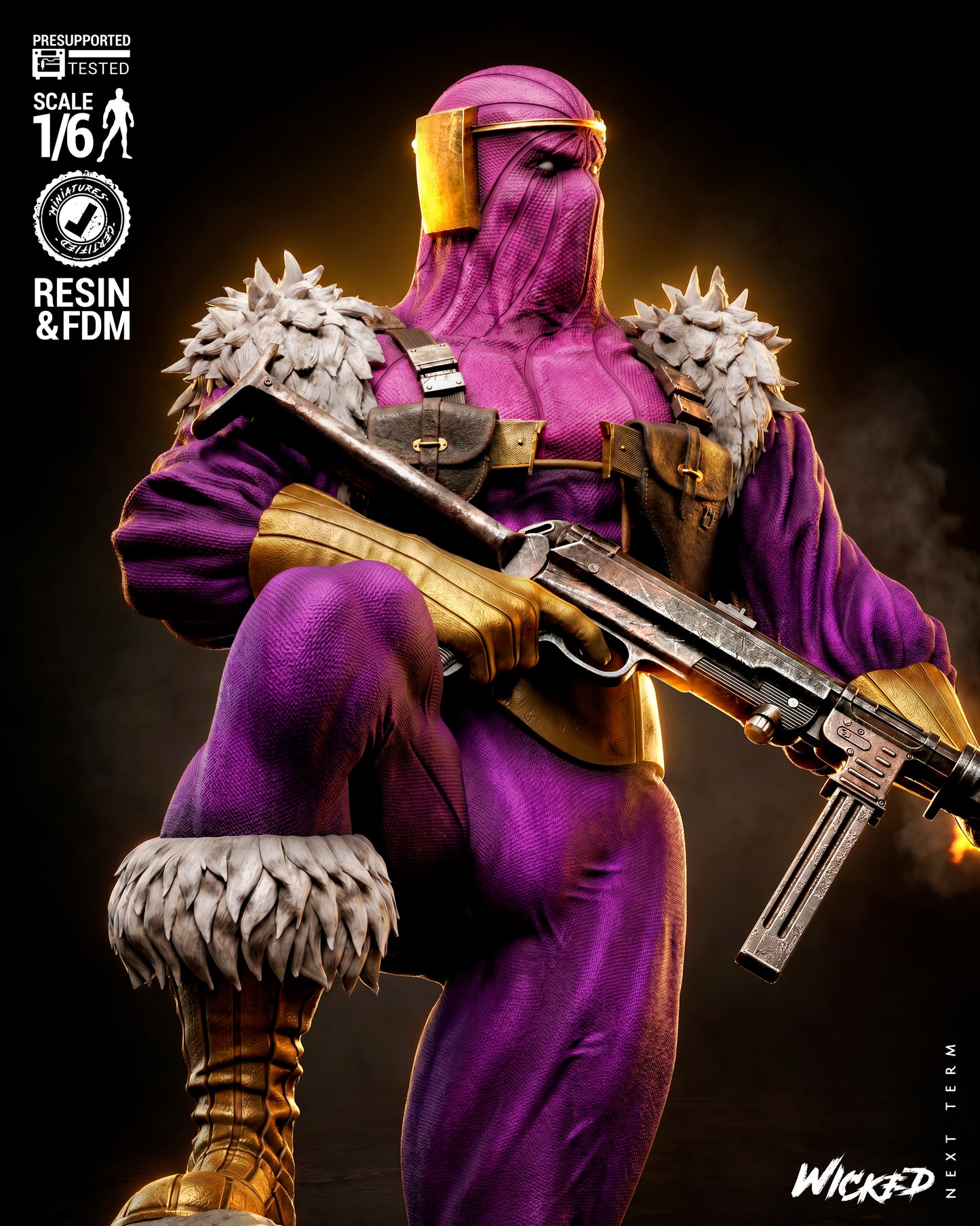 Baron Zemo Sculpture (75mm to 500mm) - Unassembled/Unpainted/3D Print