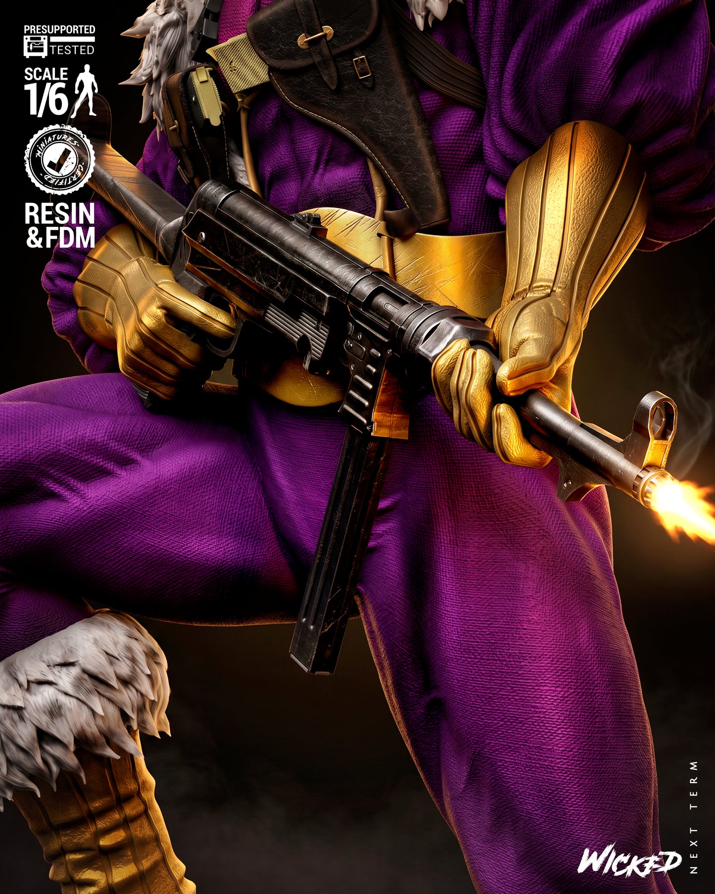 Baron Zemo Sculpture (75mm to 500mm) - Unassembled/Unpainted/3D Print