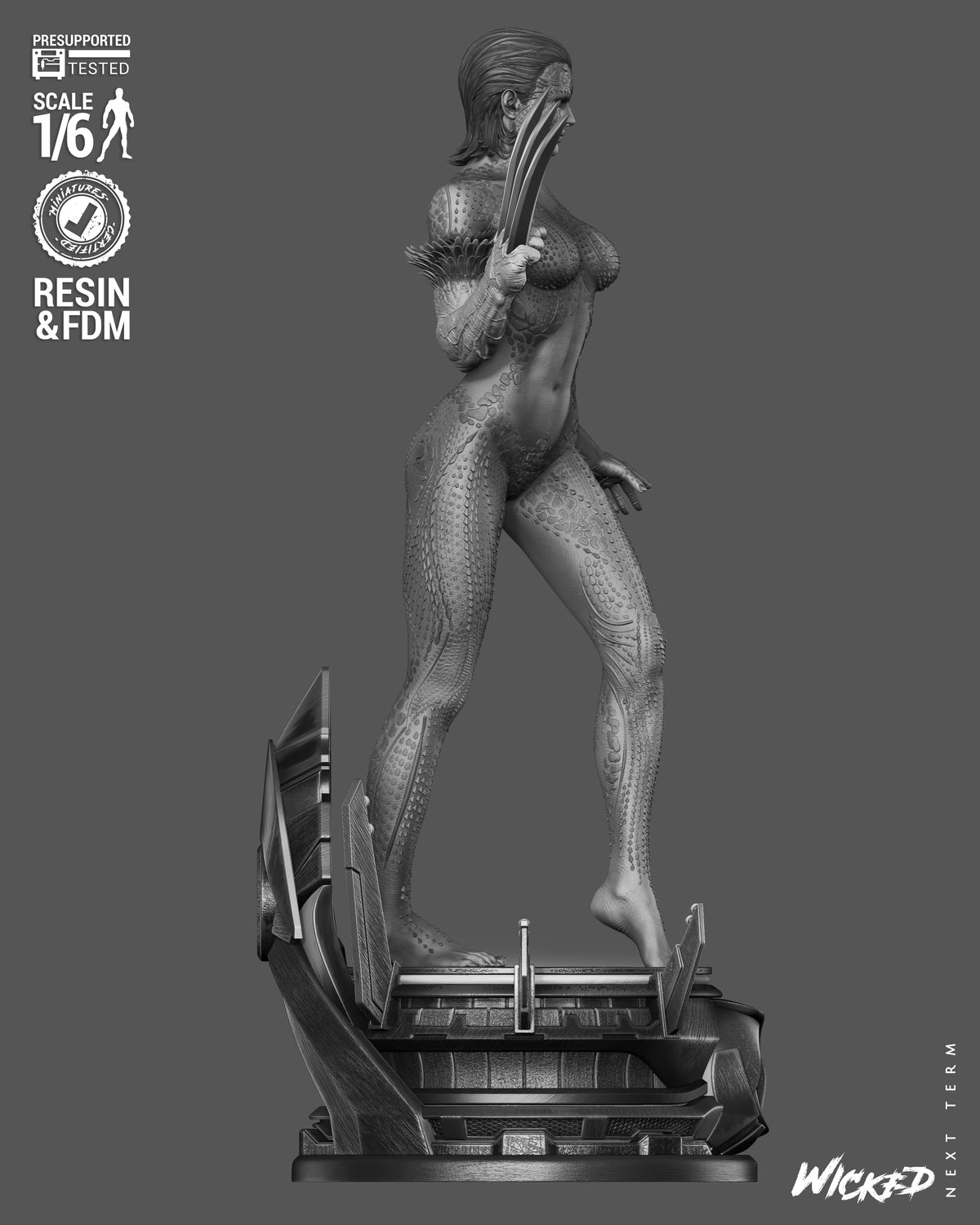 Mystique Sculpture (75mm to 500mm) - Unassembled/Unpainted/3D Print