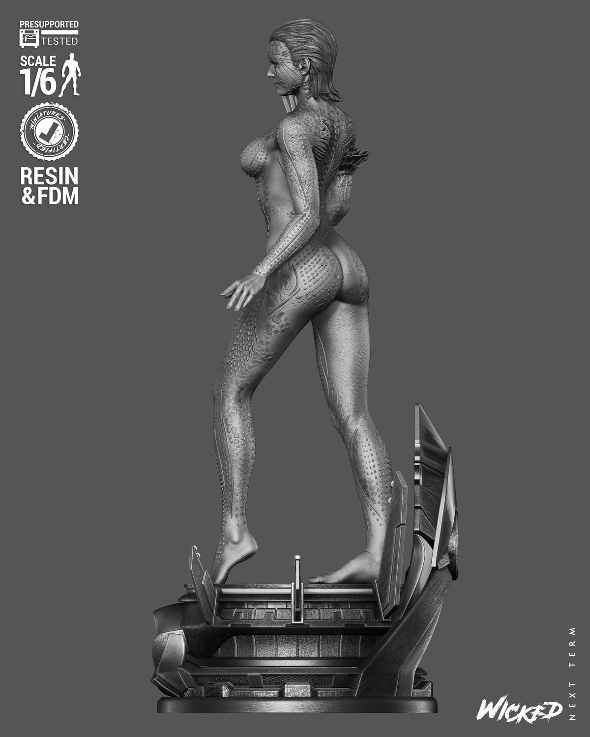 Mystique Sculpture (75mm to 500mm) - Unassembled/Unpainted/3D Print