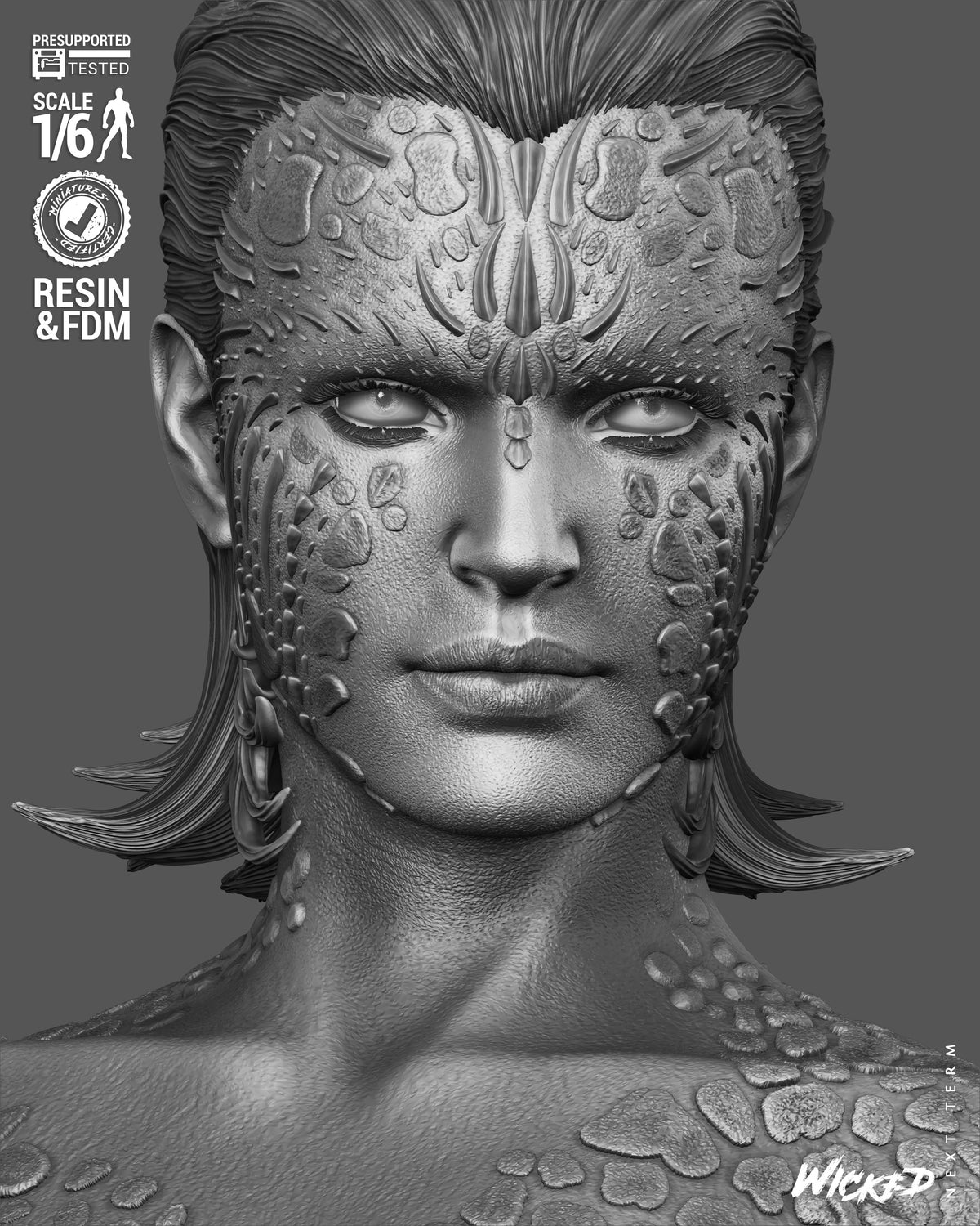 Mystique Sculpture (75mm to 500mm) - Unassembled/Unpainted/3D Print