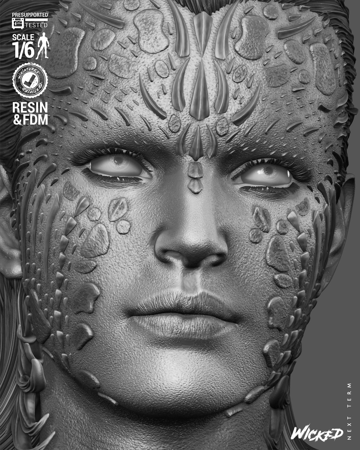 Mystique Sculpture (75mm to 500mm) - Unassembled/Unpainted/3D Print