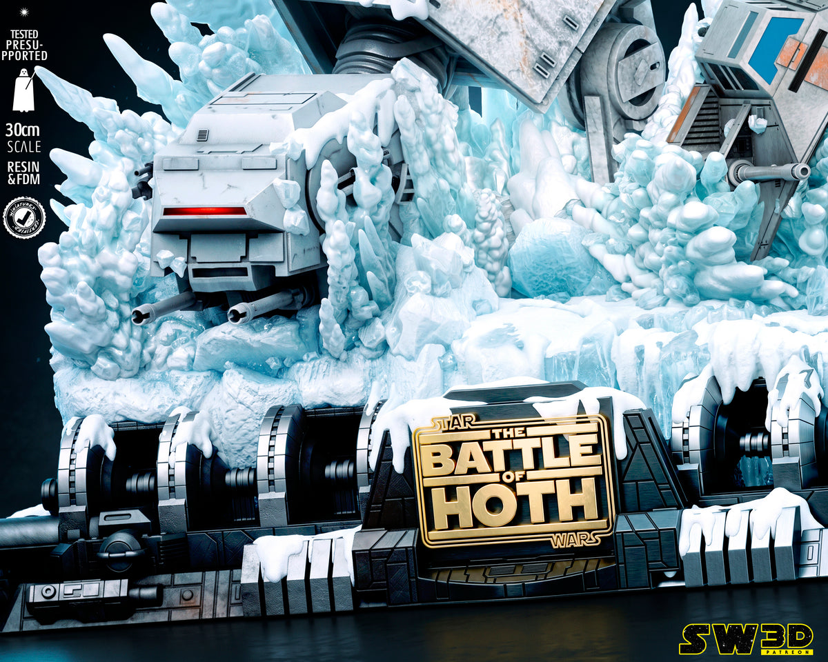 Battle of Hoth Diorama (75mm to 500mm) - Unassembled/Unpainted/3D Print