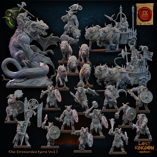 The Primordial Herd (x22) - Beast-Men - TTRPG - Wargaming - Mordheim - Dungeons and Dragons
