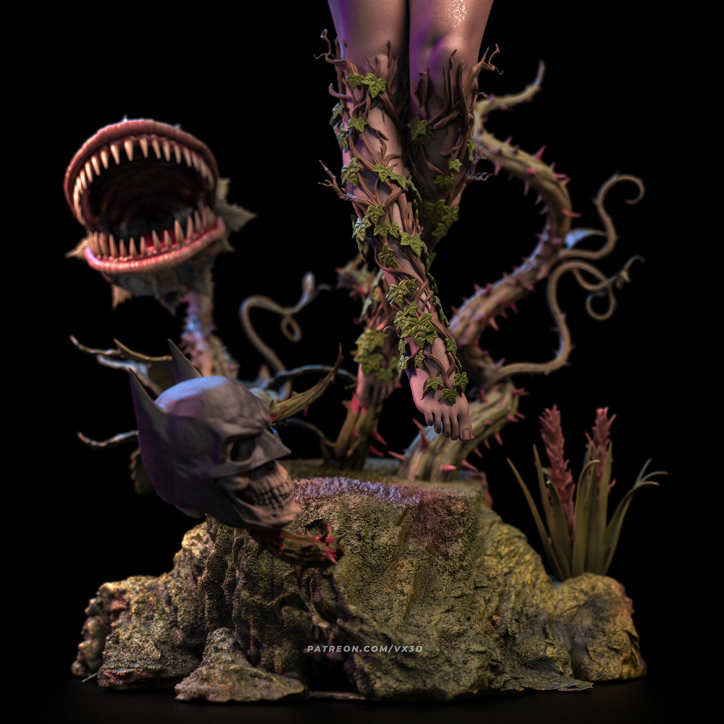 Poison Ivy Sculpture (75mm to 500mm) - Unassembled/Unpainted/3D Print