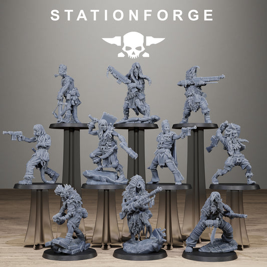 Techno Savages Scrap Tribers (x10) - TTRPG - Wargaming - Grimdark