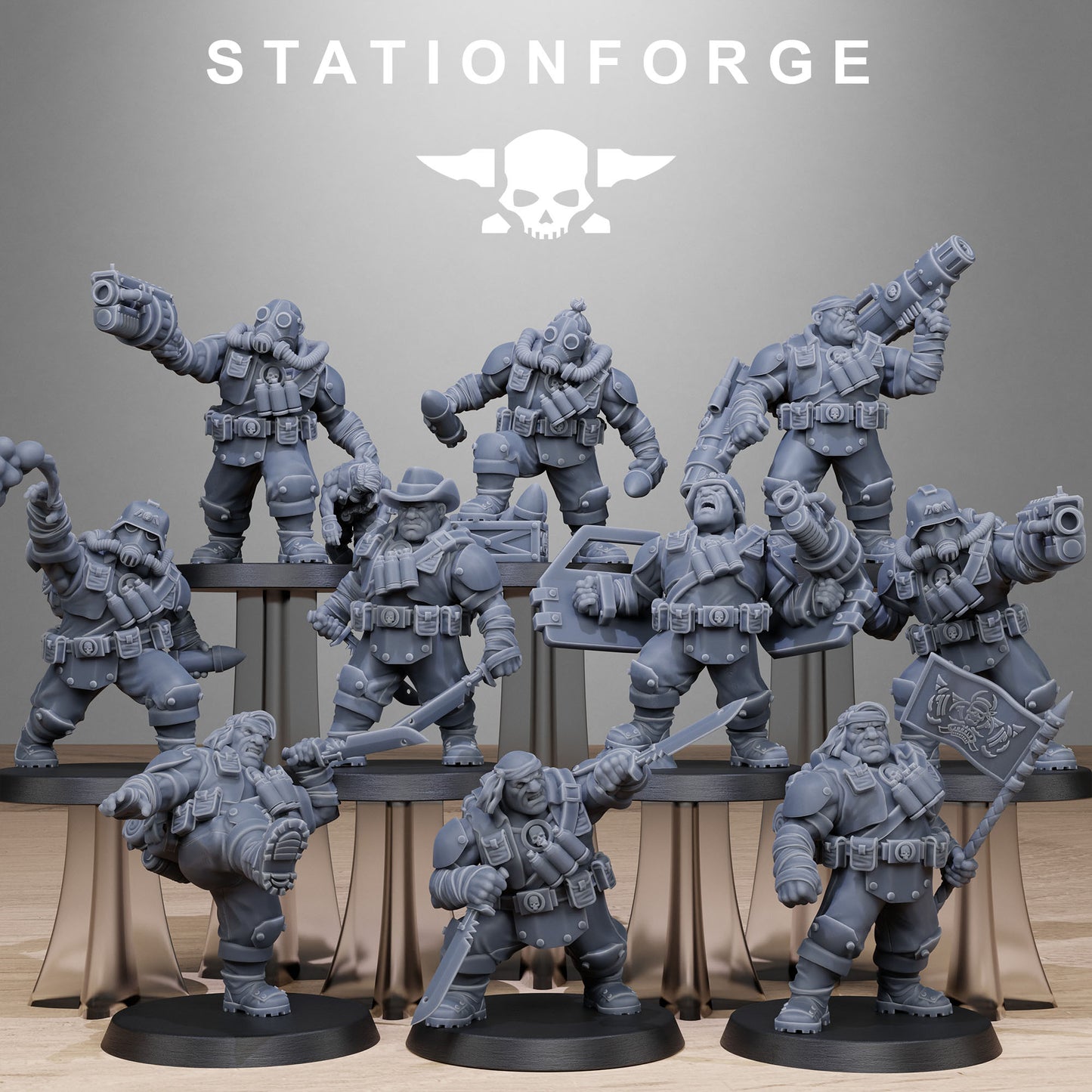 GrimGuard Jungle Fighter Mutants (x10) - TTRPG - Wargaming - Grimdark