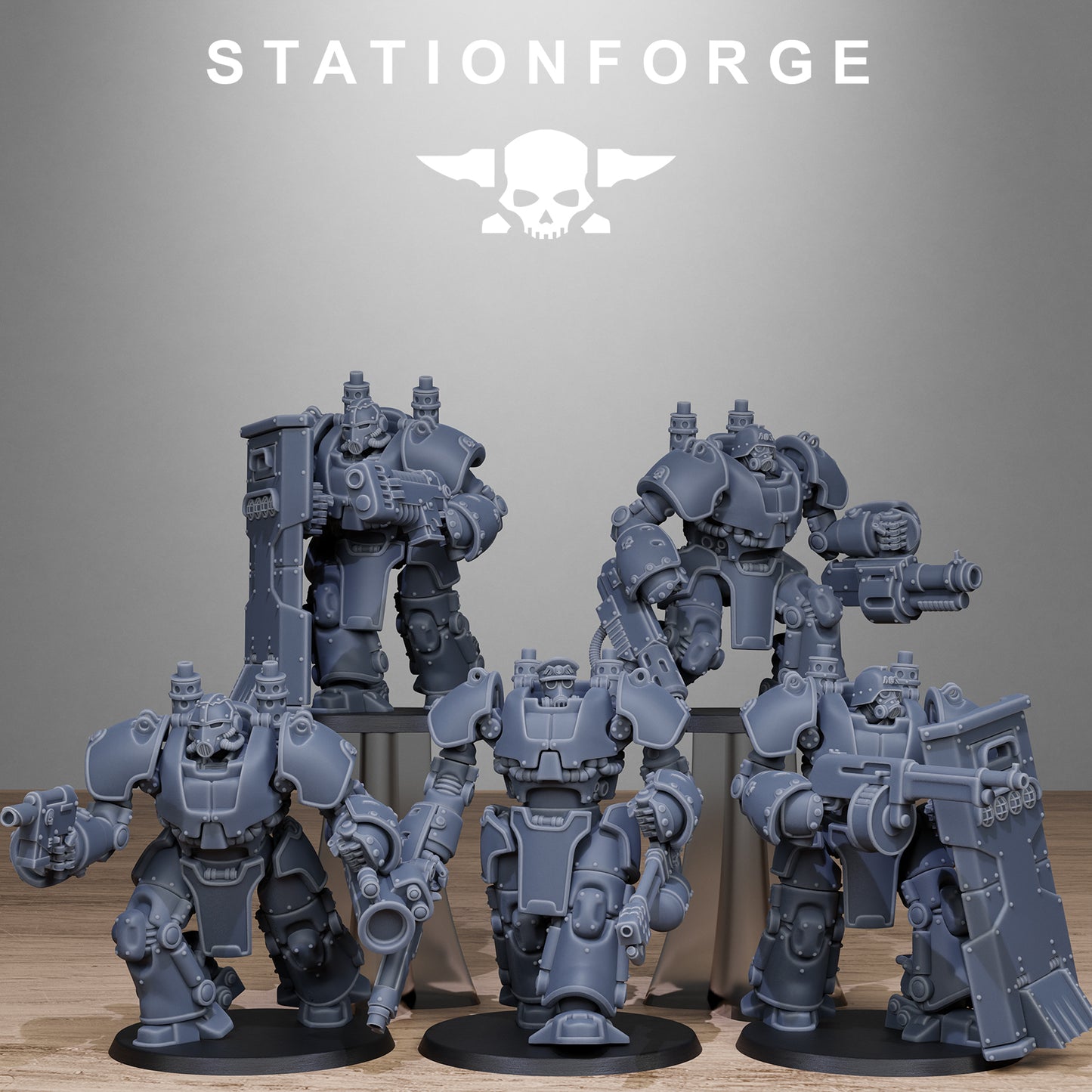 GrimGuard Power Armor (x5) - TTRPG - Wargaming - Grimdark