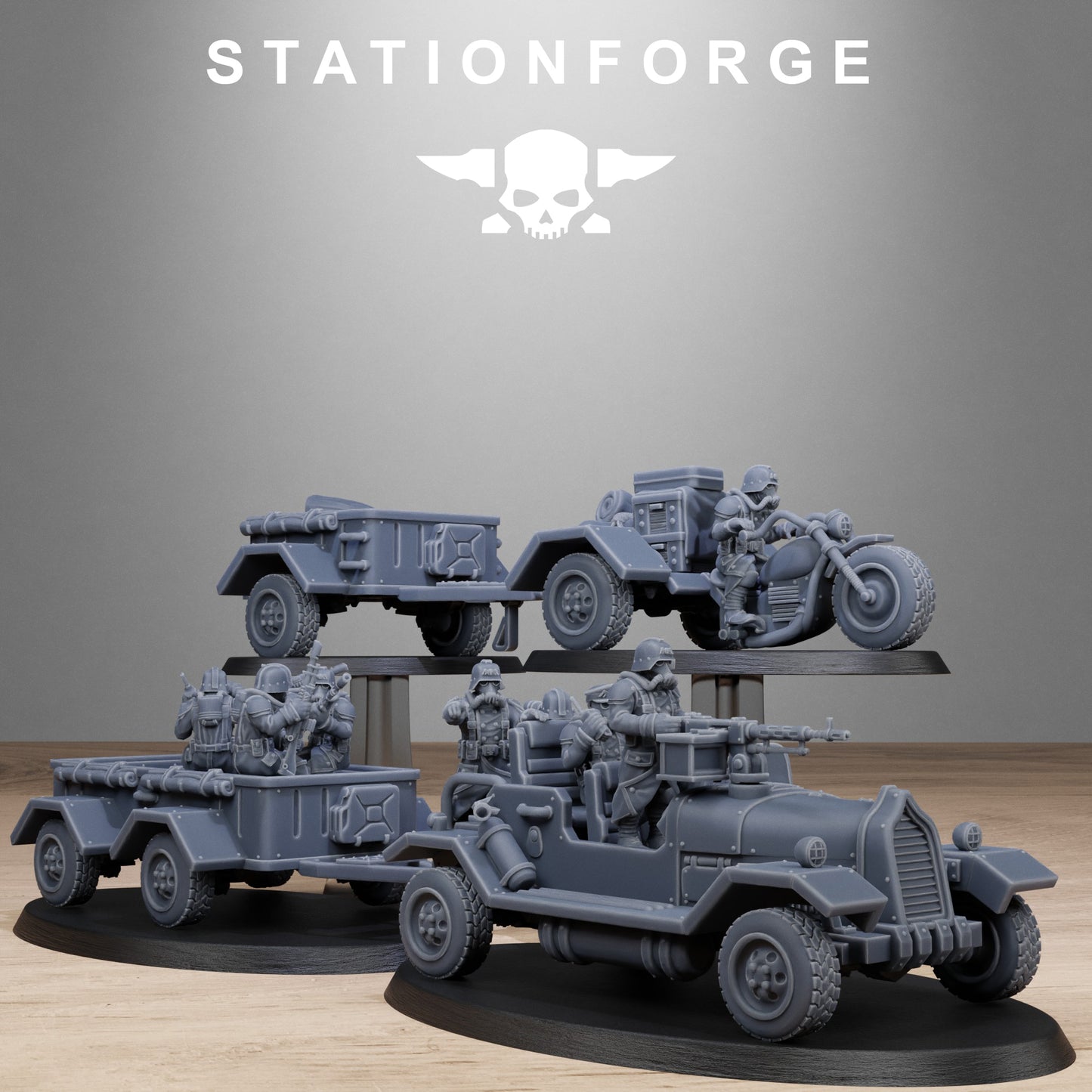 GrimGuard Support Vehicles (x2) - TTRPG - Wargaming - Grimdark