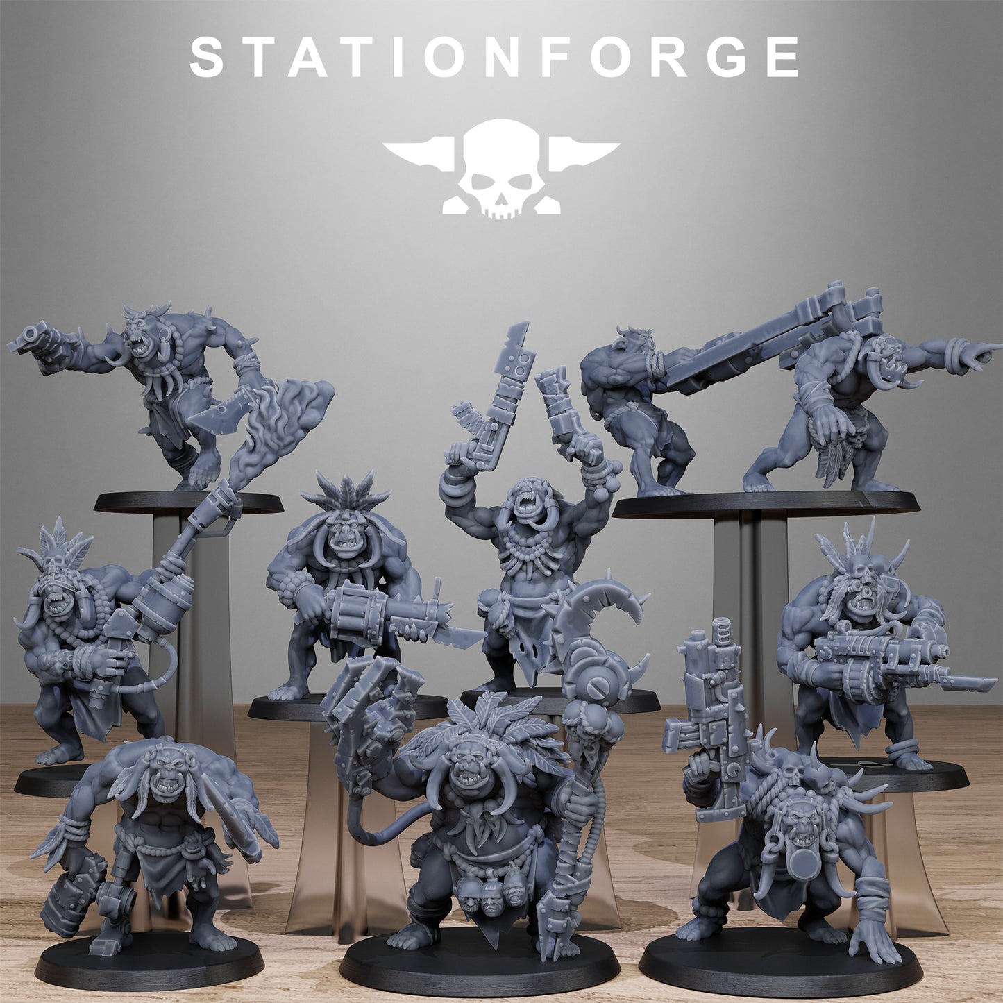 Orkaz Tribal Infantry (x10) - TTRPG - Wargaming - Grimdark