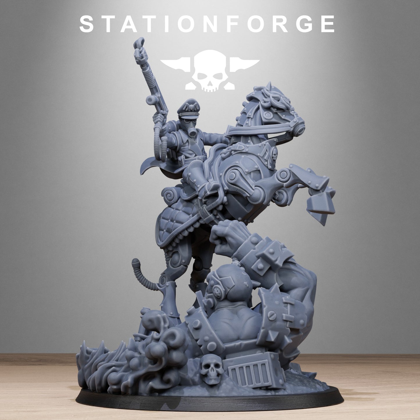 GrimGuard Officer Horseman - TTRPG - Wargaming - Grimdark