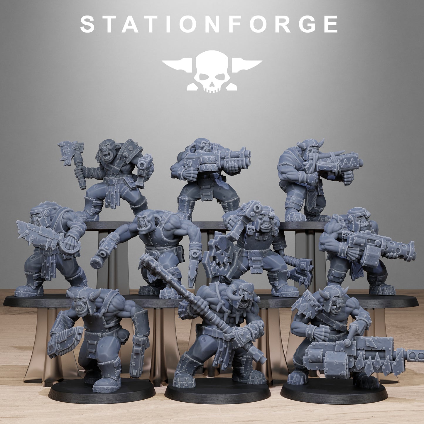 Orkaz Bros Infantry (x10) - TTRPG - Wargaming - Grimdark