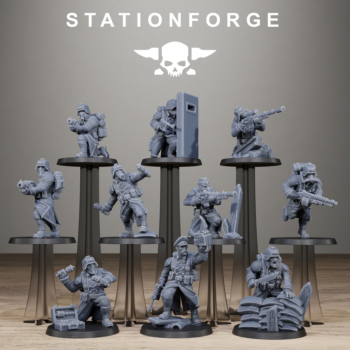 GrimGuard Trench Raiders (x10) - TTRPG - Wargaming - Grimdark