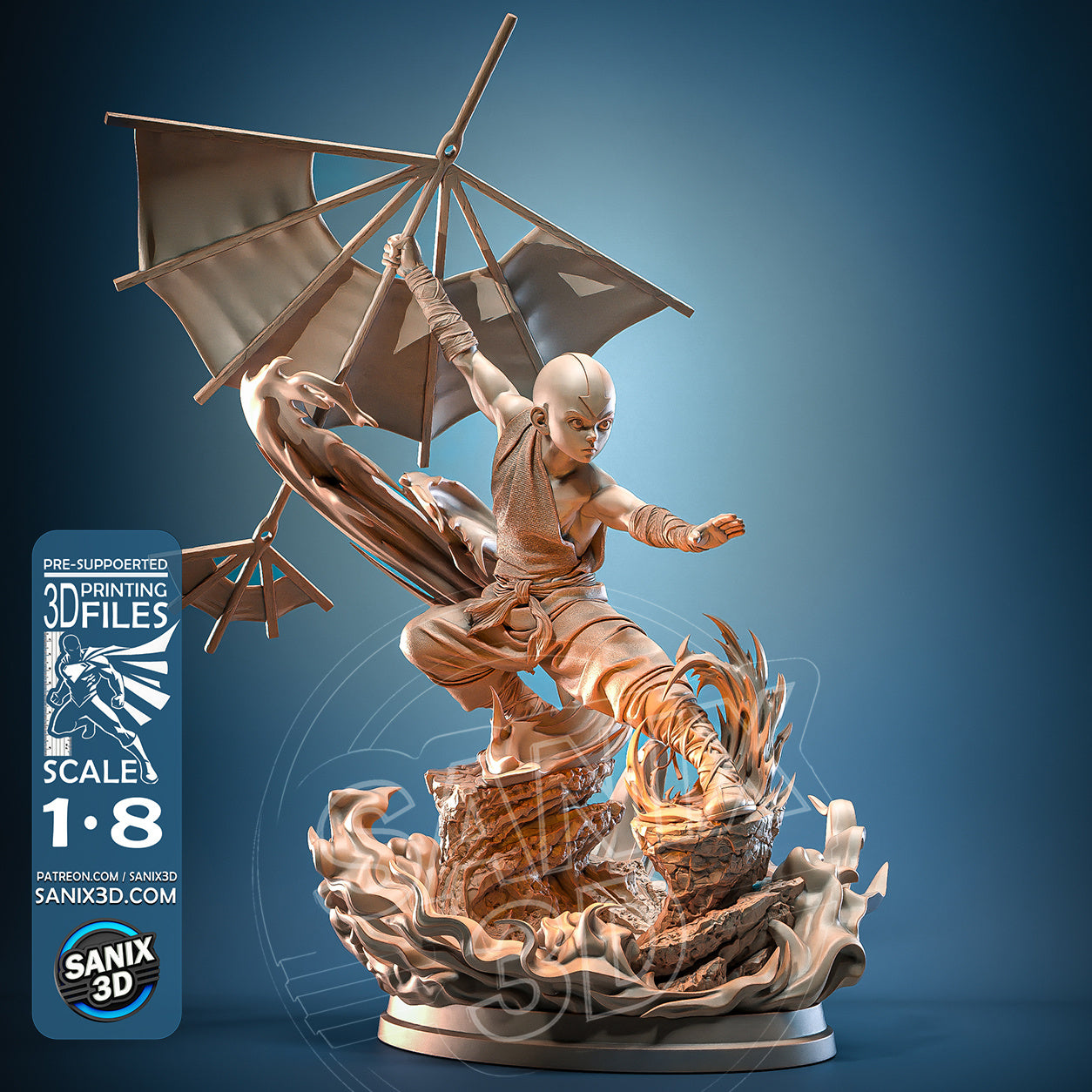 Avatar the Last Airbender Sculpture (75mm to 500mm) - Unassembled/Unpainted/3D Print