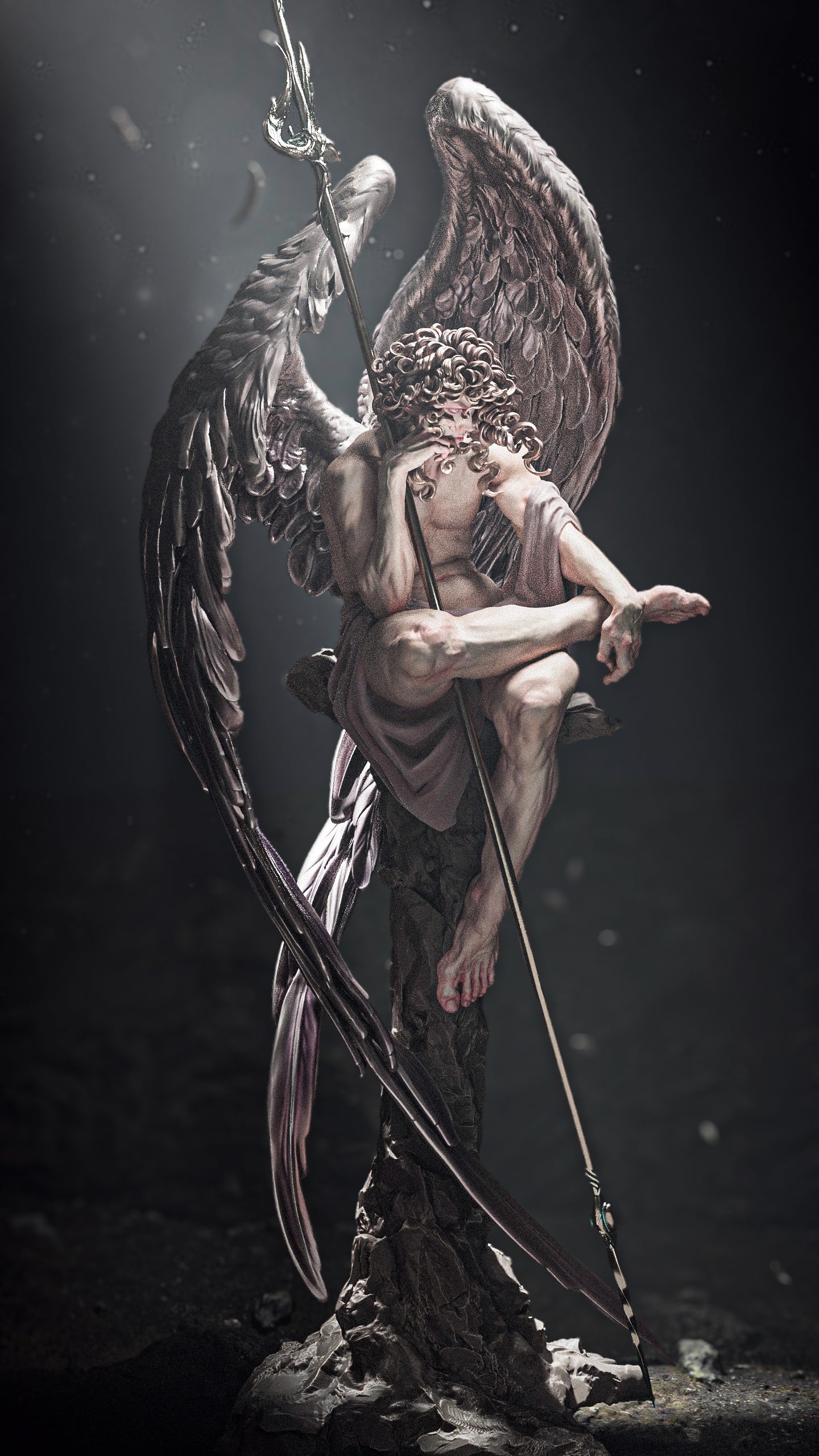 Angel Before the Fall Sculpture (75mm to 500mm) - Unassembled/Unpainted/3D Print