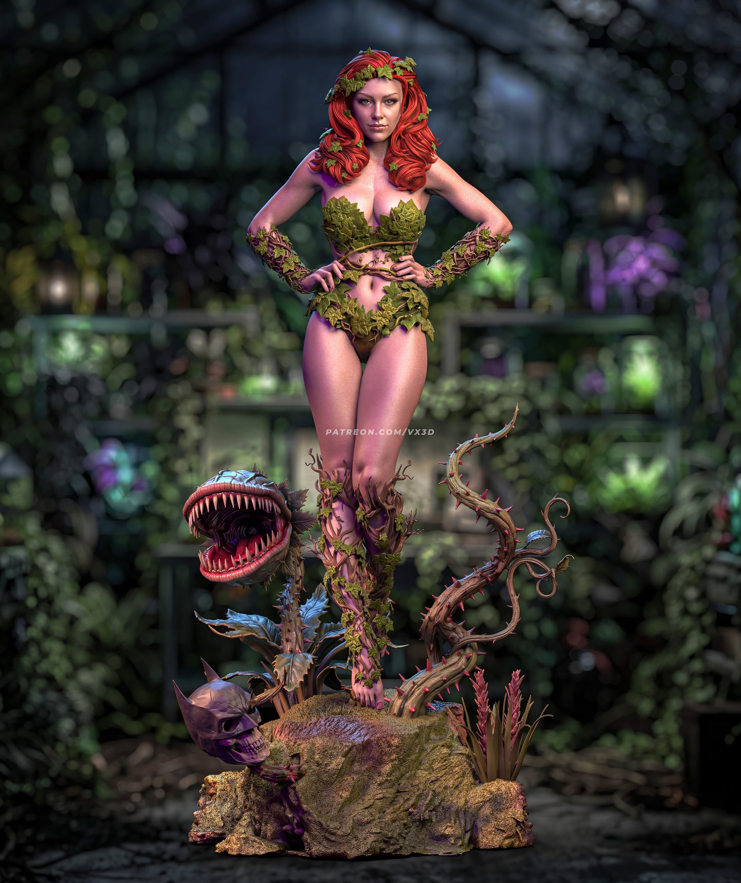 Poison Ivy Sculpture (75mm to 500mm) - Unassembled/Unpainted/3D Print