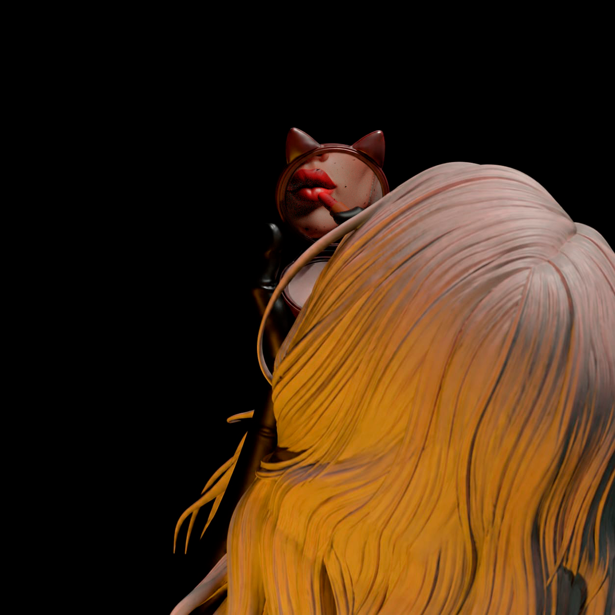 Black Cat Sculpture (75mm to 500mm) - Unassembled/Unpainted/3D Print
