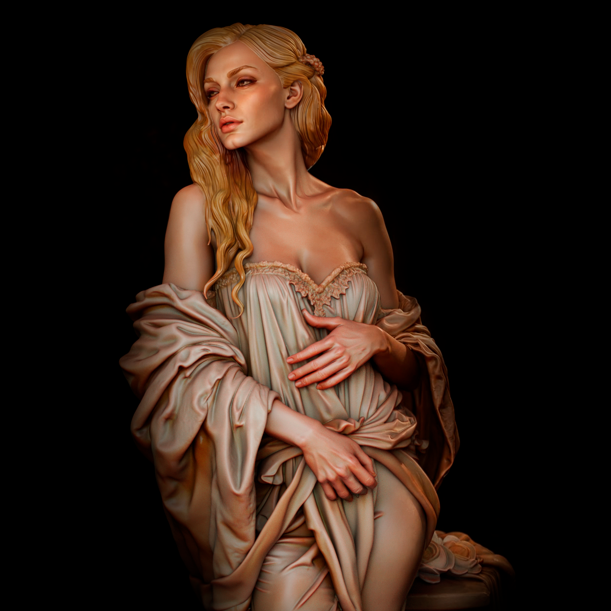 Aphrodite Sculpture (75mm to 500mm) - Unassembled/Unpainted/3D Print