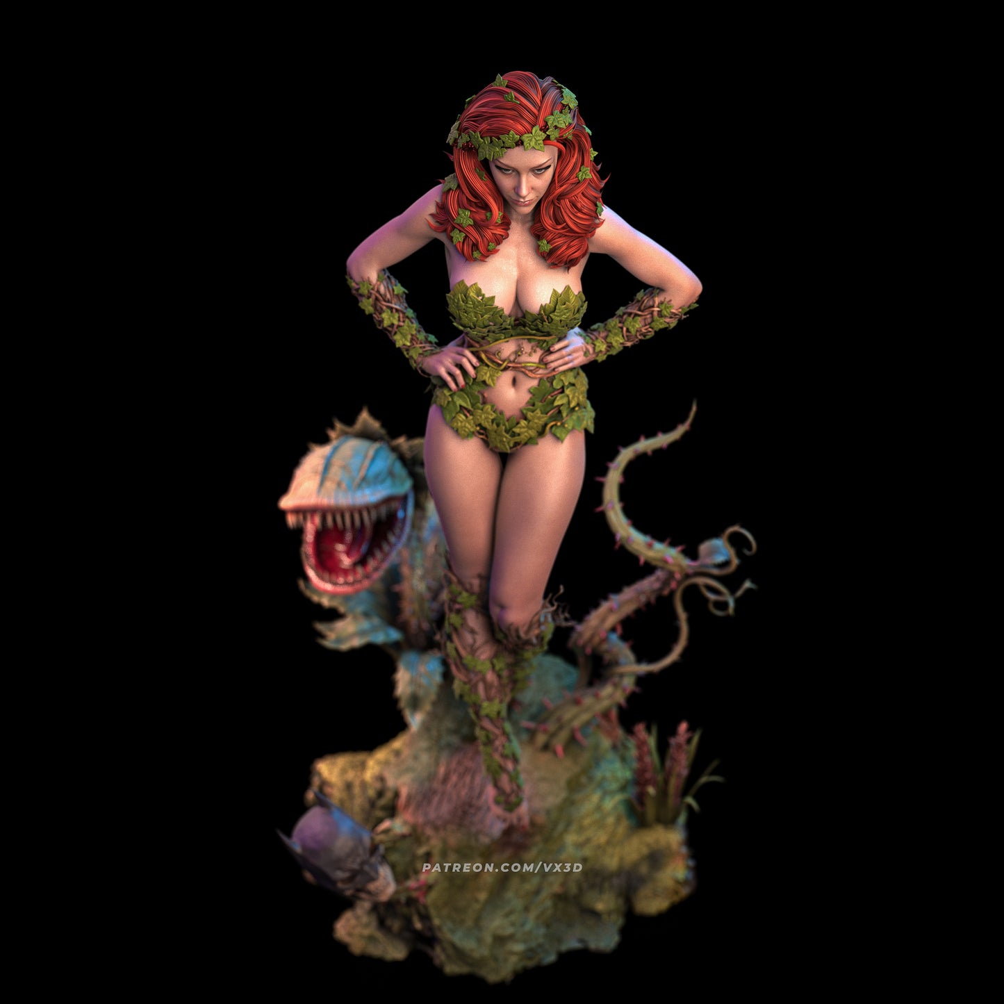 Poison Ivy Sculpture (75mm to 500mm) - Unassembled/Unpainted/3D Print