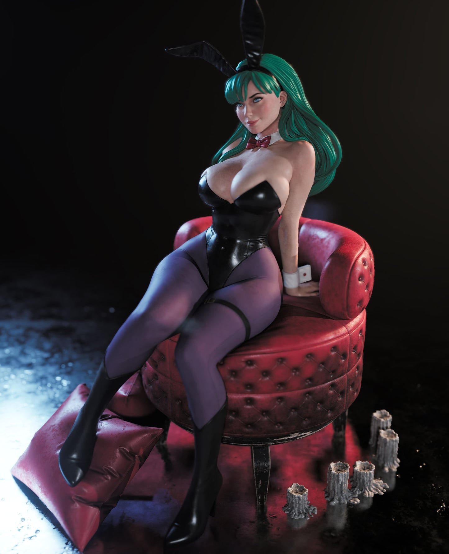 Bunny Girl Sculpture (75mm to 500mm) - Unassembled/Unpainted/3D Print
