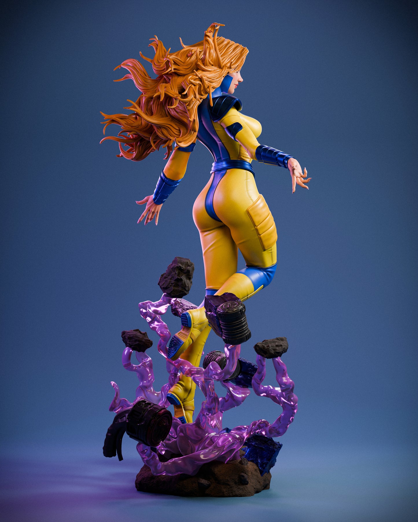 Jean Grey Sculpture (75mm to 500mm) - Unassembled/Unpainted/3D Print