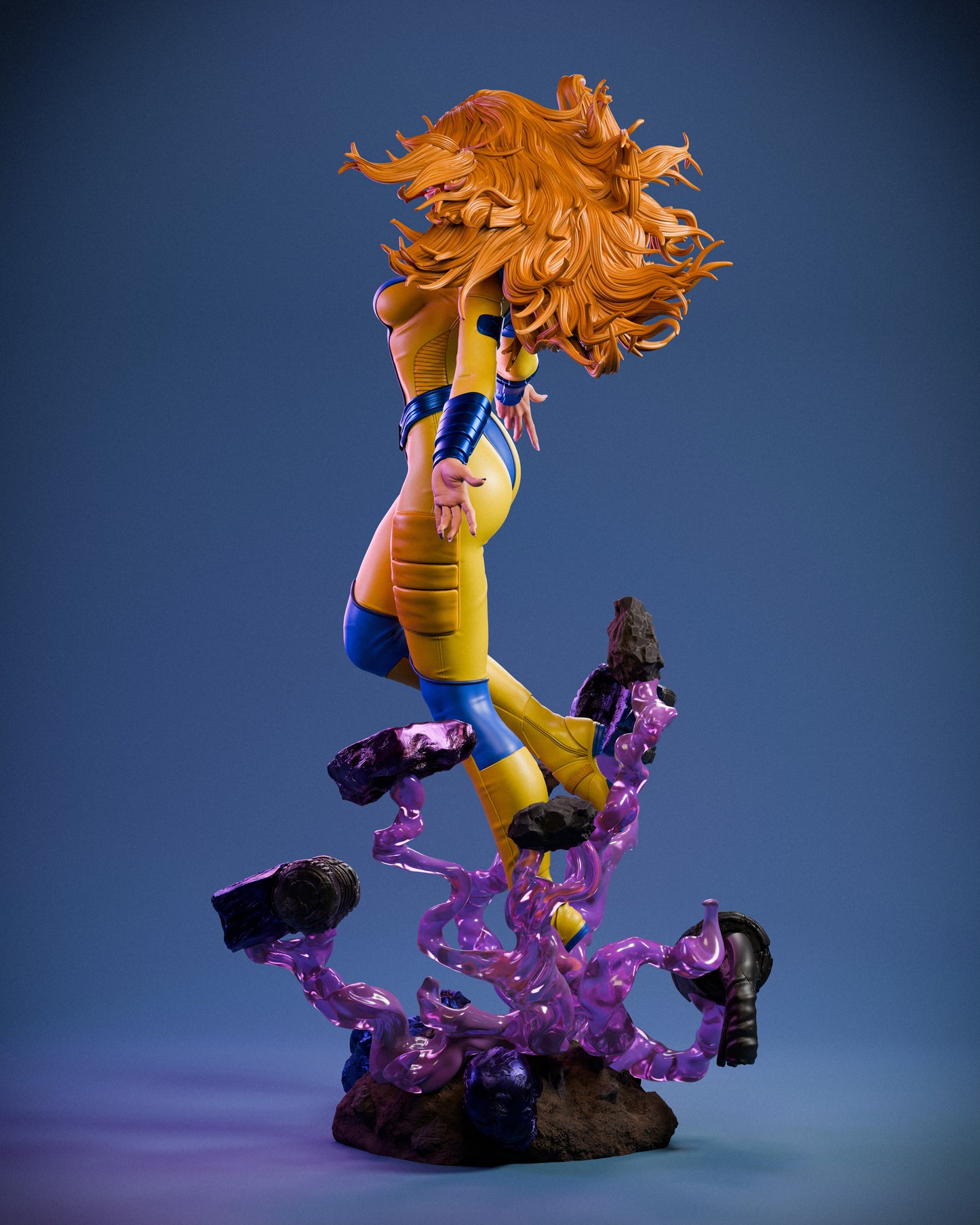 Jean Grey Sculpture (75mm to 500mm) - Unassembled/Unpainted/3D Print