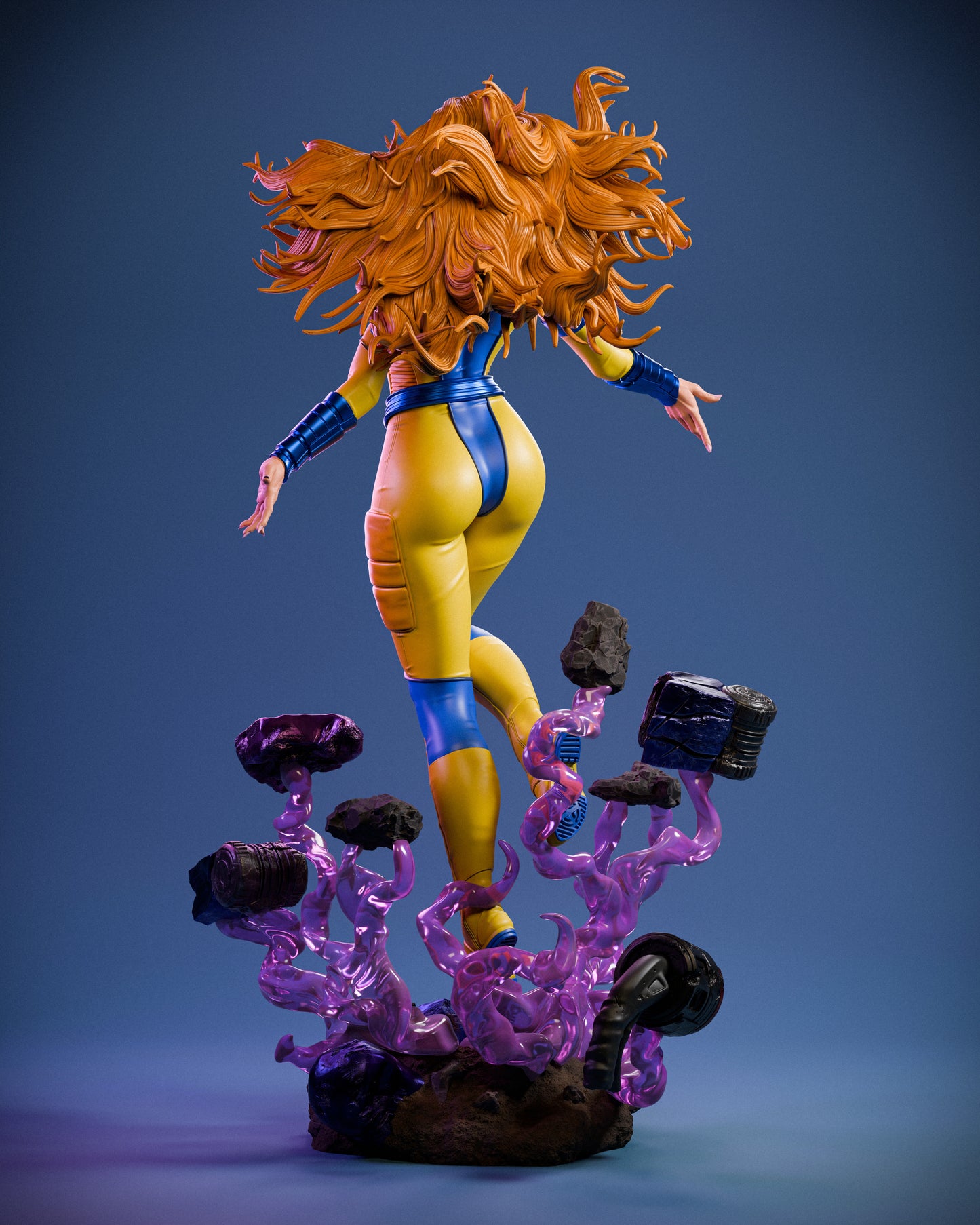 Jean Grey Sculpture (75mm to 500mm) - Unassembled/Unpainted/3D Print