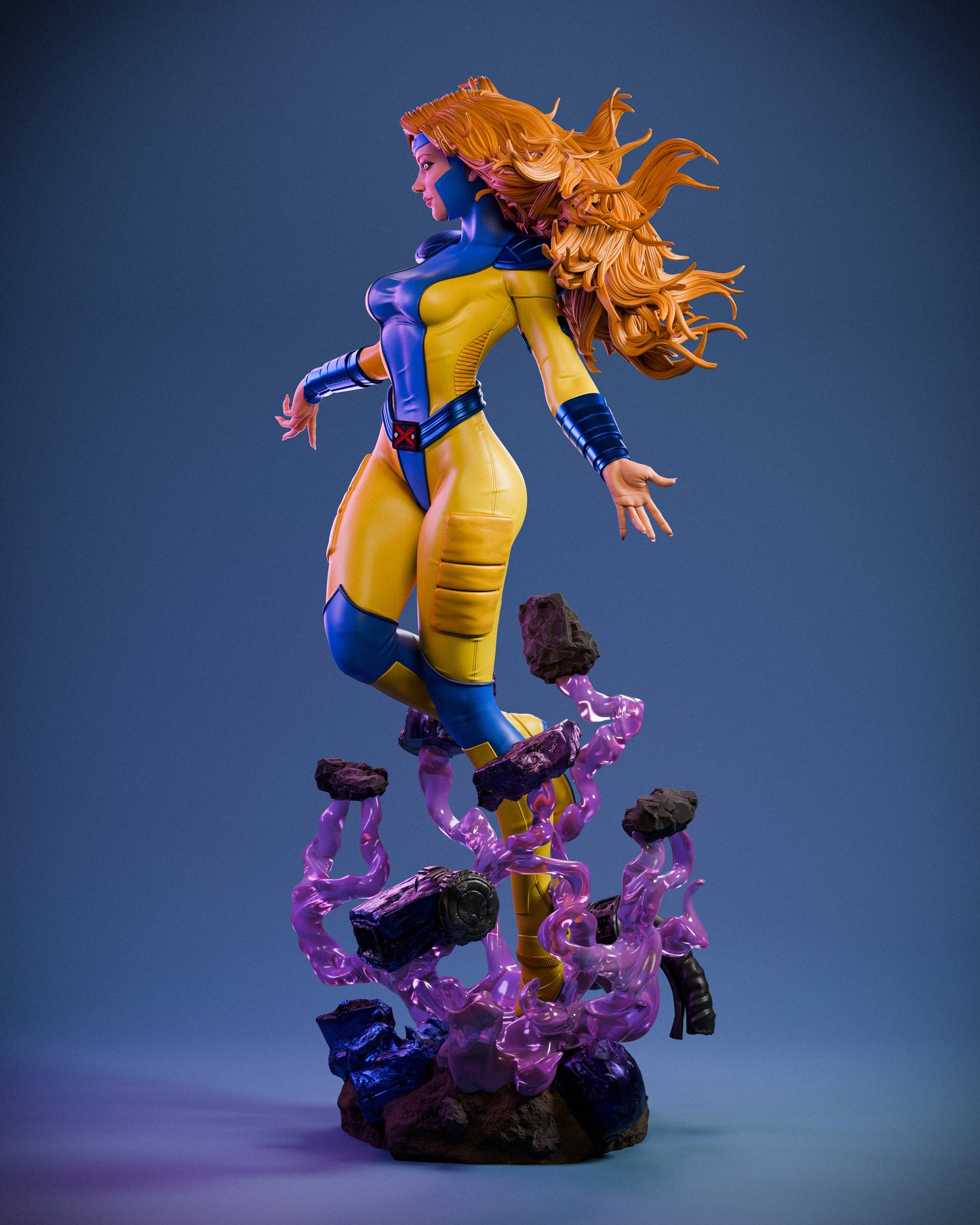 Jean Grey Sculpture (75mm to 500mm) - Unassembled/Unpainted/3D Print