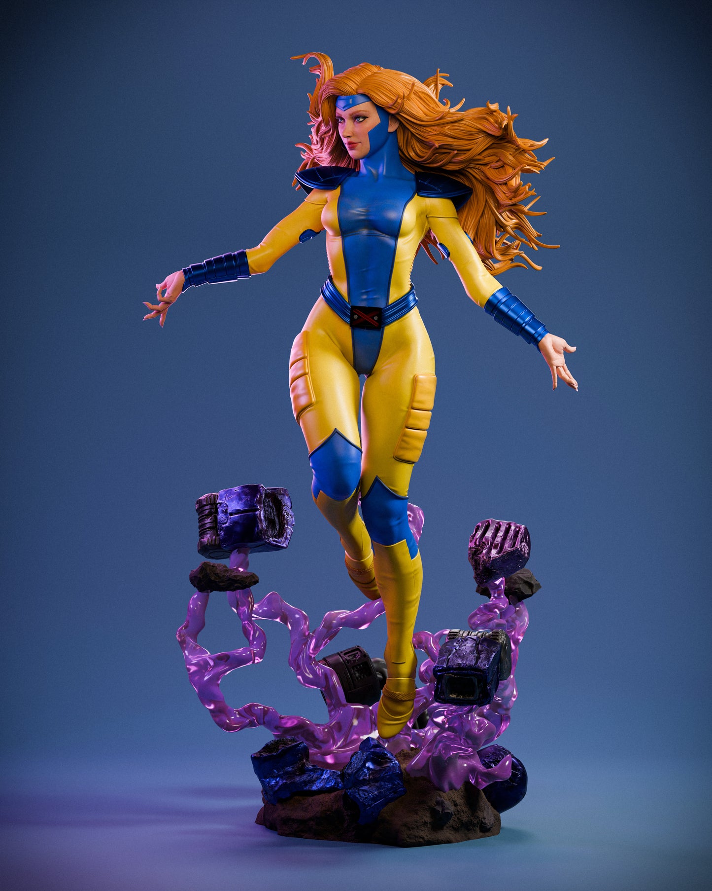 Jean Grey Sculpture (75mm to 500mm) - Unassembled/Unpainted/3D Print