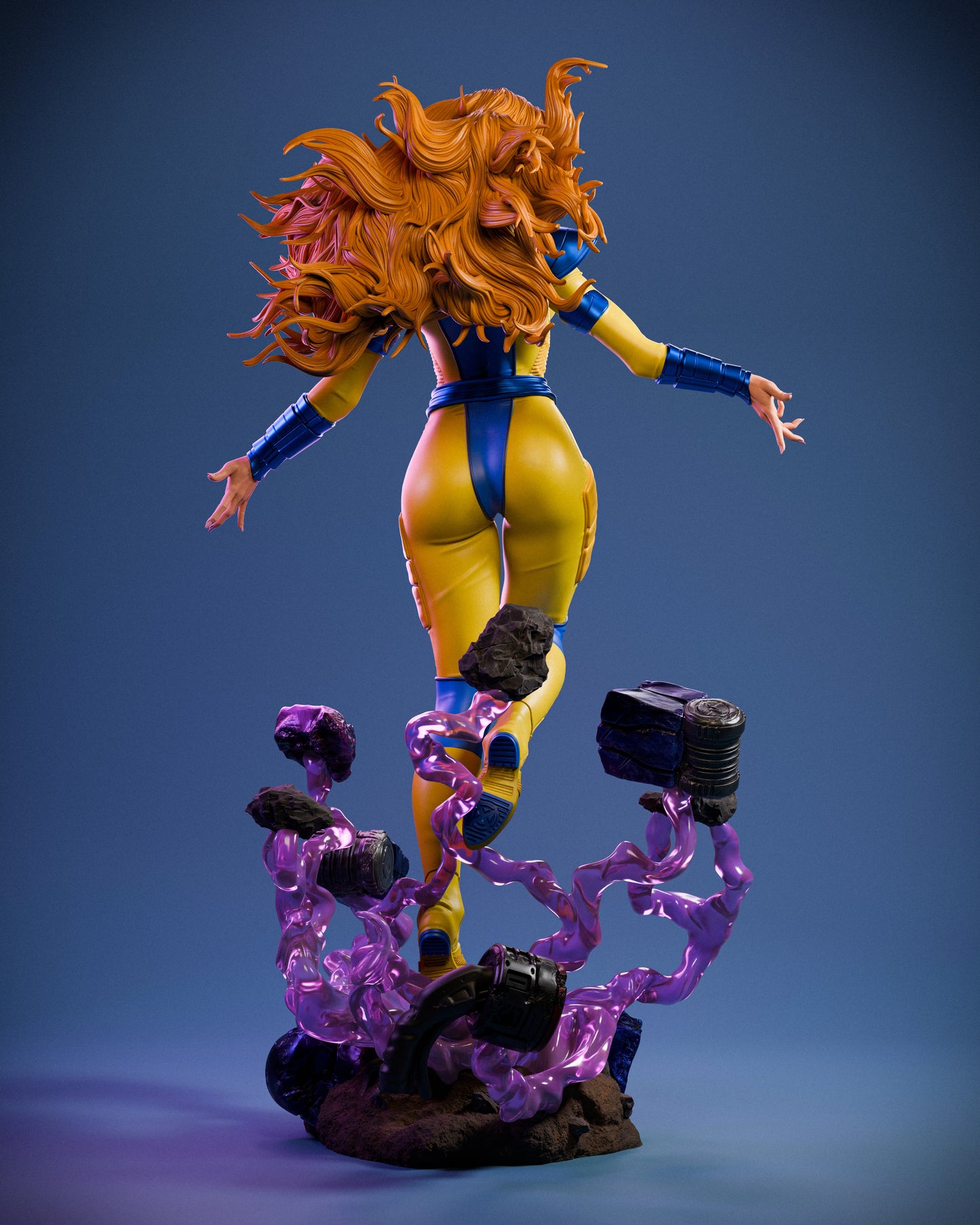 Jean Grey Sculpture (75mm to 500mm) - Unassembled/Unpainted/3D Print
