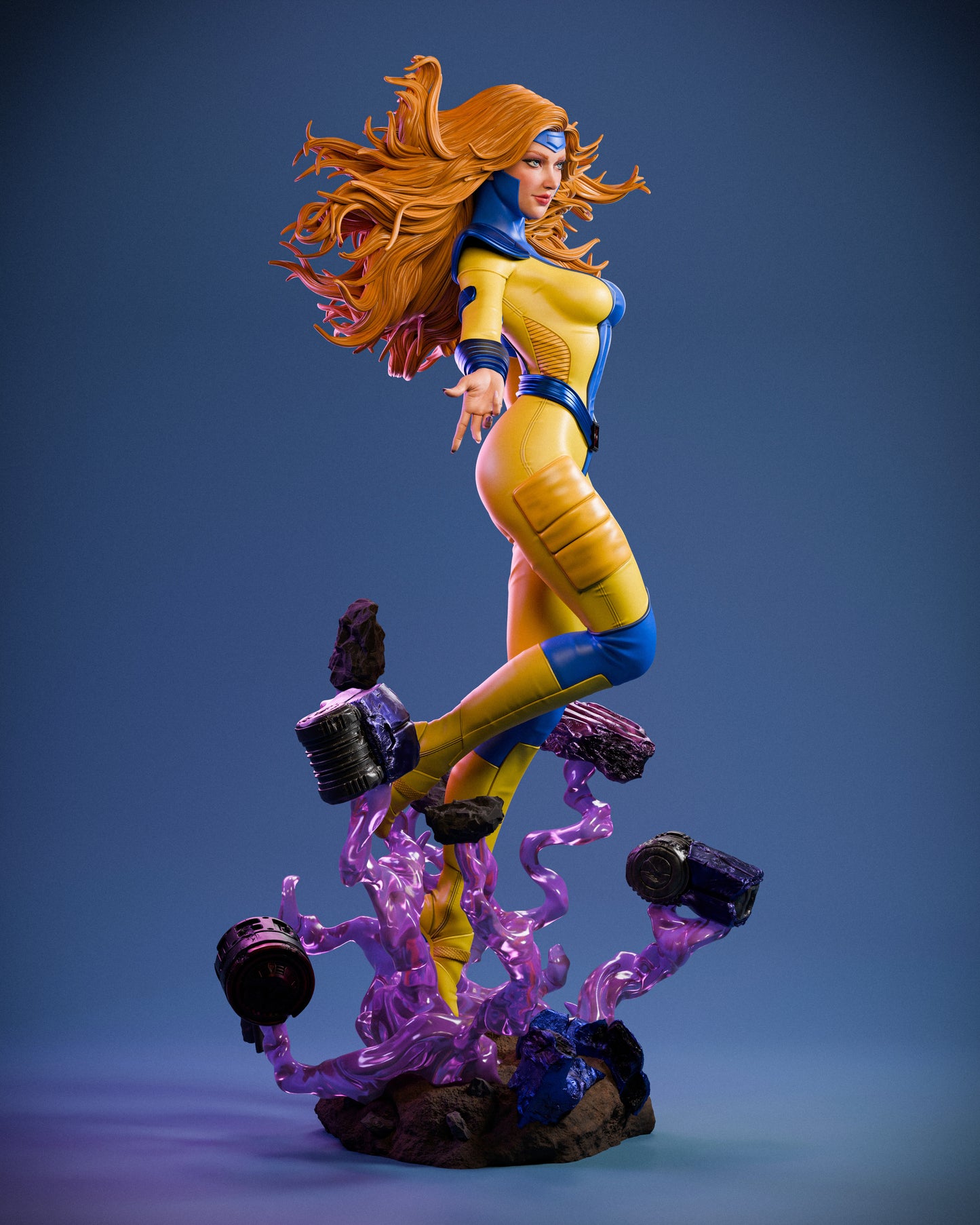 Jean Grey Sculpture (75mm to 500mm) - Unassembled/Unpainted/3D Print
