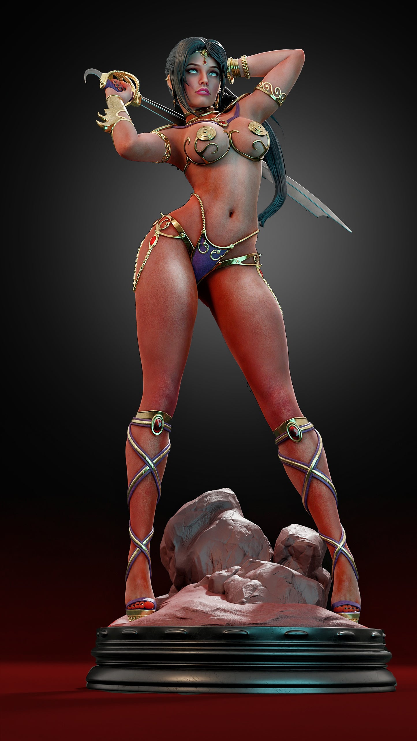 Dejah Thoris Sculpture (75mm to 500mm) - Unassembled/Unpainted/3D Print