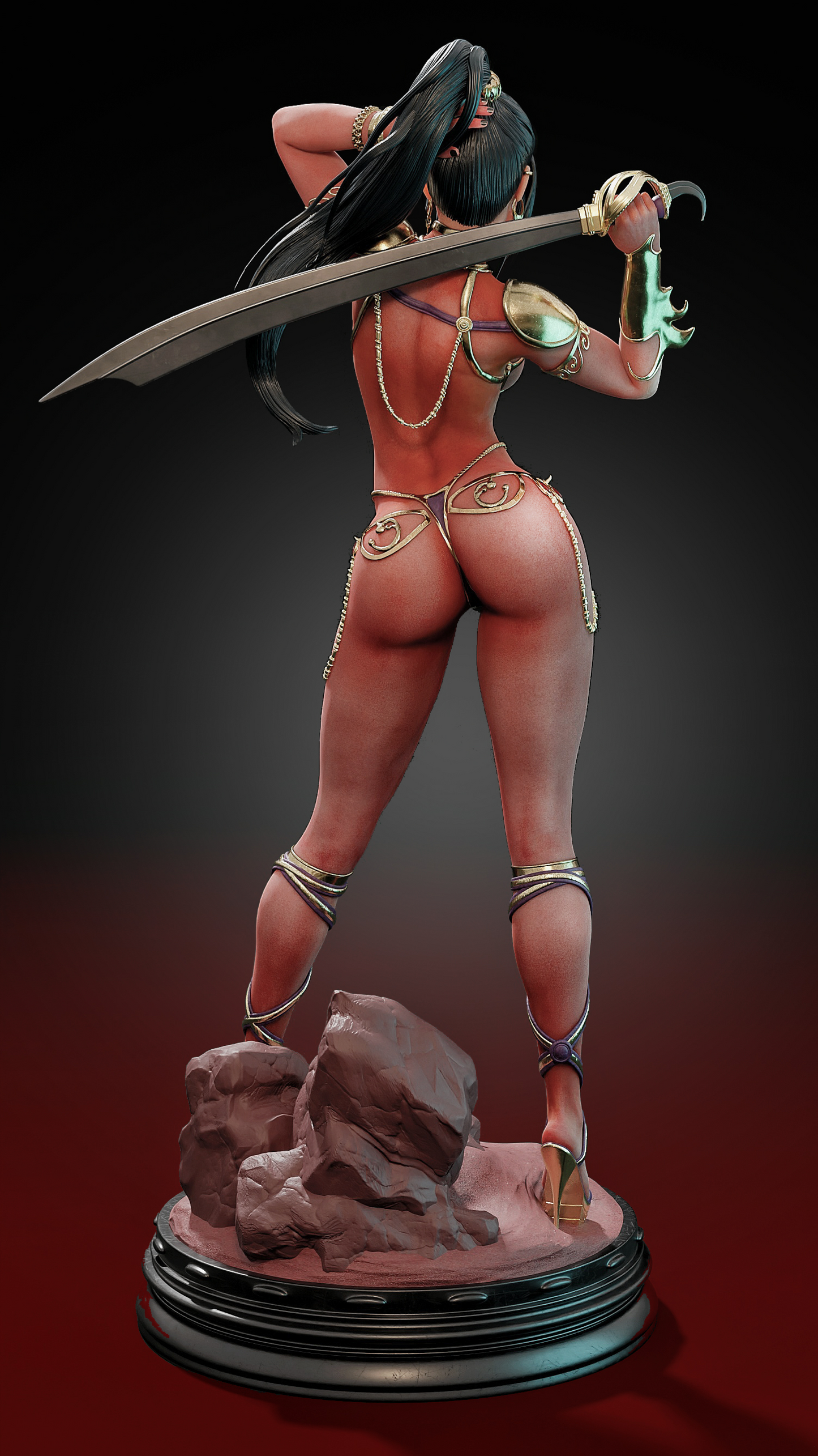 Dejah Thoris Sculpture (75mm to 500mm) - Unassembled/Unpainted/3D Print