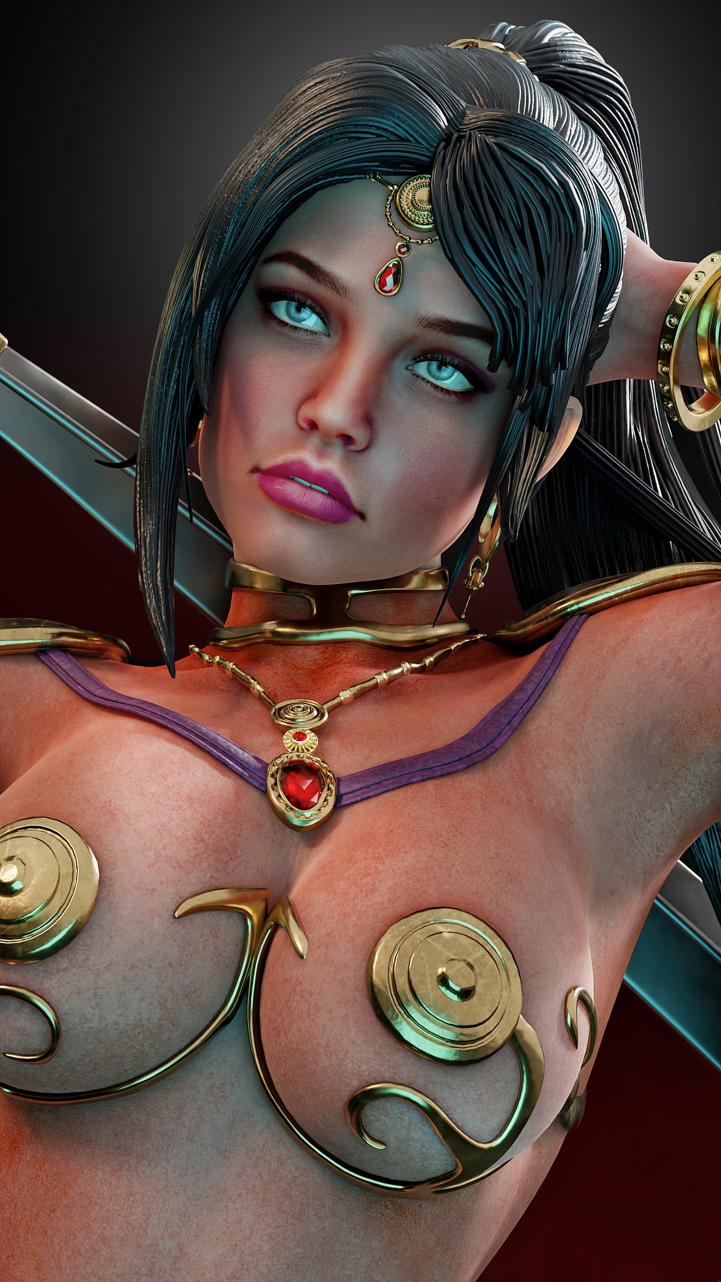 Dejah Thoris Sculpture (75mm to 500mm) - Unassembled/Unpainted/3D Print