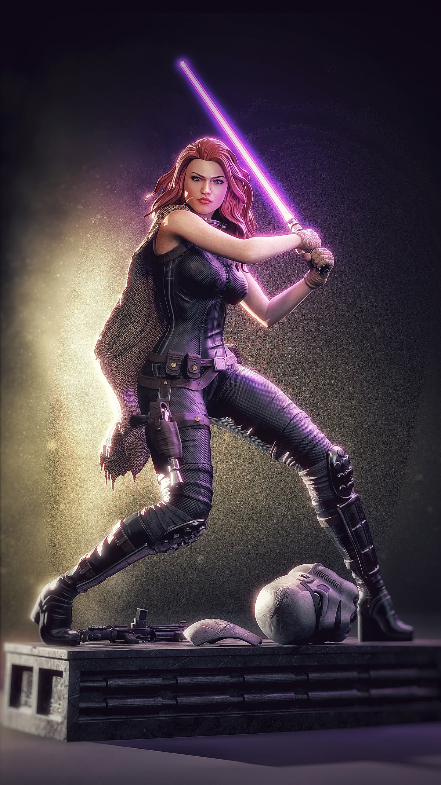 Mara Jade Sculpture (75mm to 500mm) - Unassembled/Unpainted/3D Print