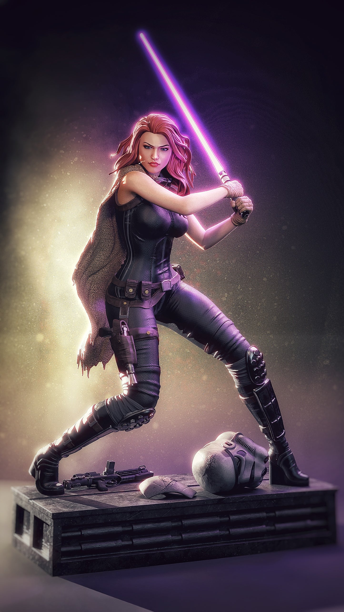 Mara Jade Sculpture (75mm to 500mm) - Unassembled/Unpainted/3D Print