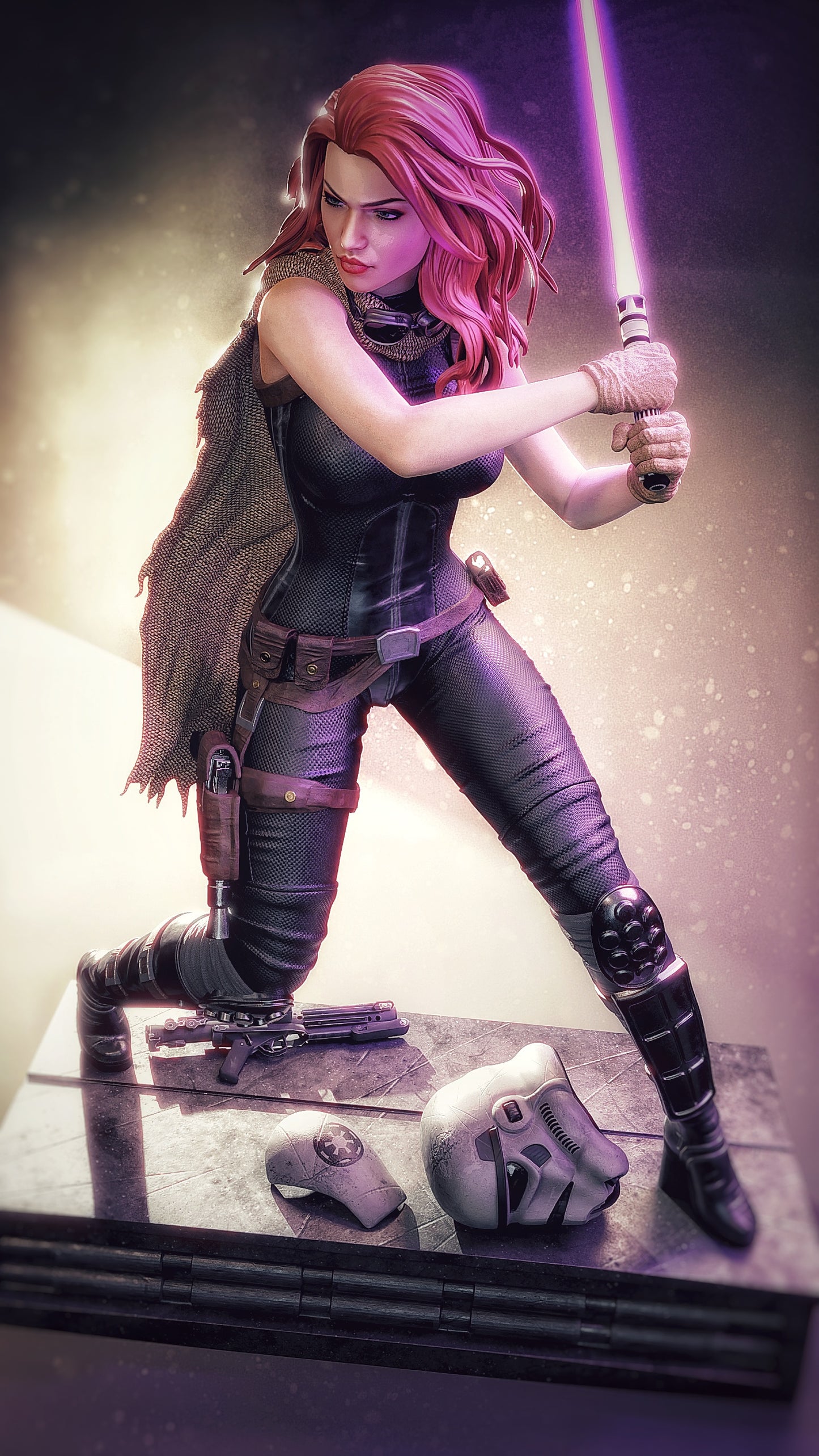 Mara Jade Sculpture (75mm to 500mm) - Unassembled/Unpainted/3D Print