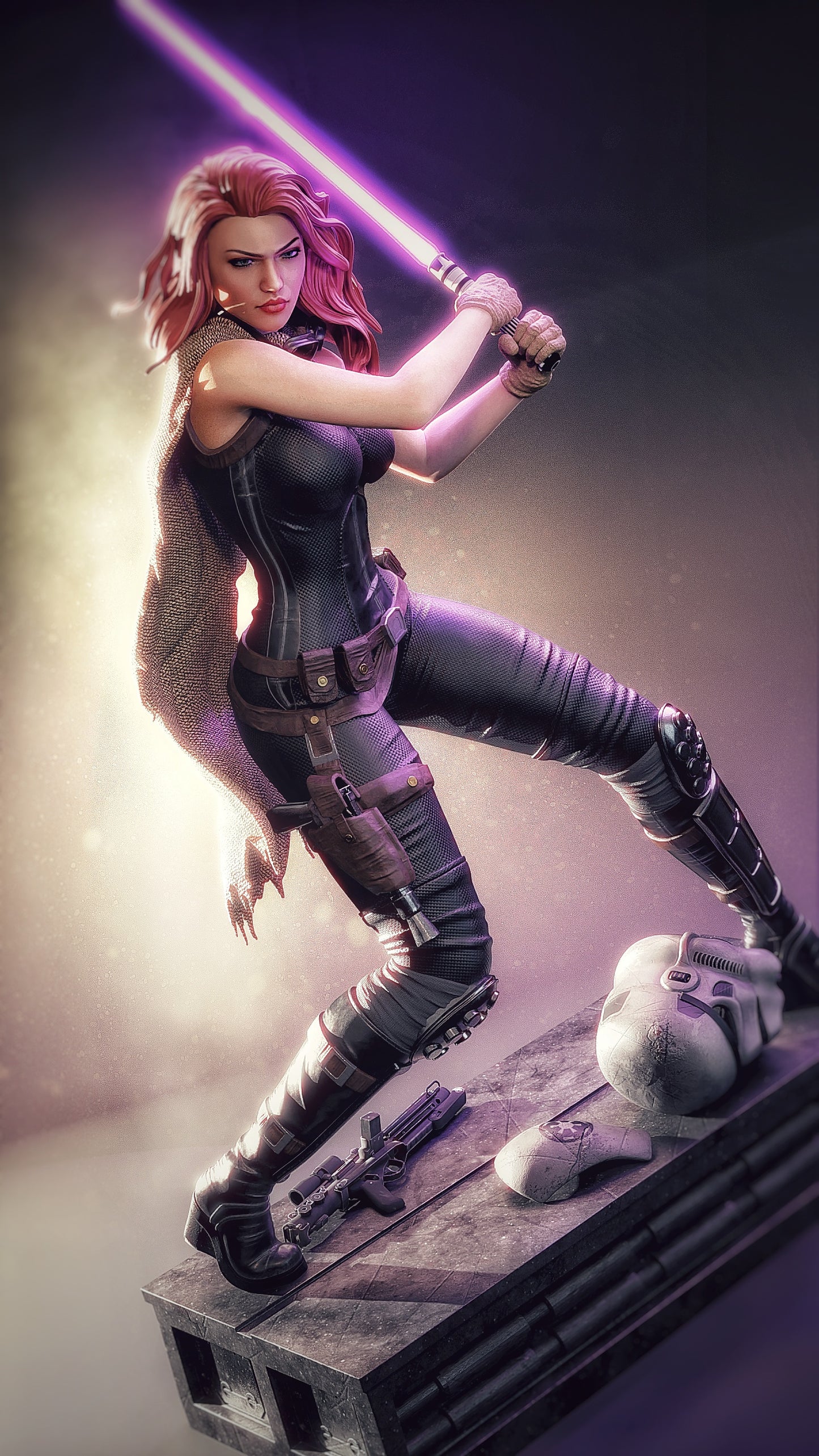 Mara Jade Sculpture (75mm to 500mm) - Unassembled/Unpainted/3D Print