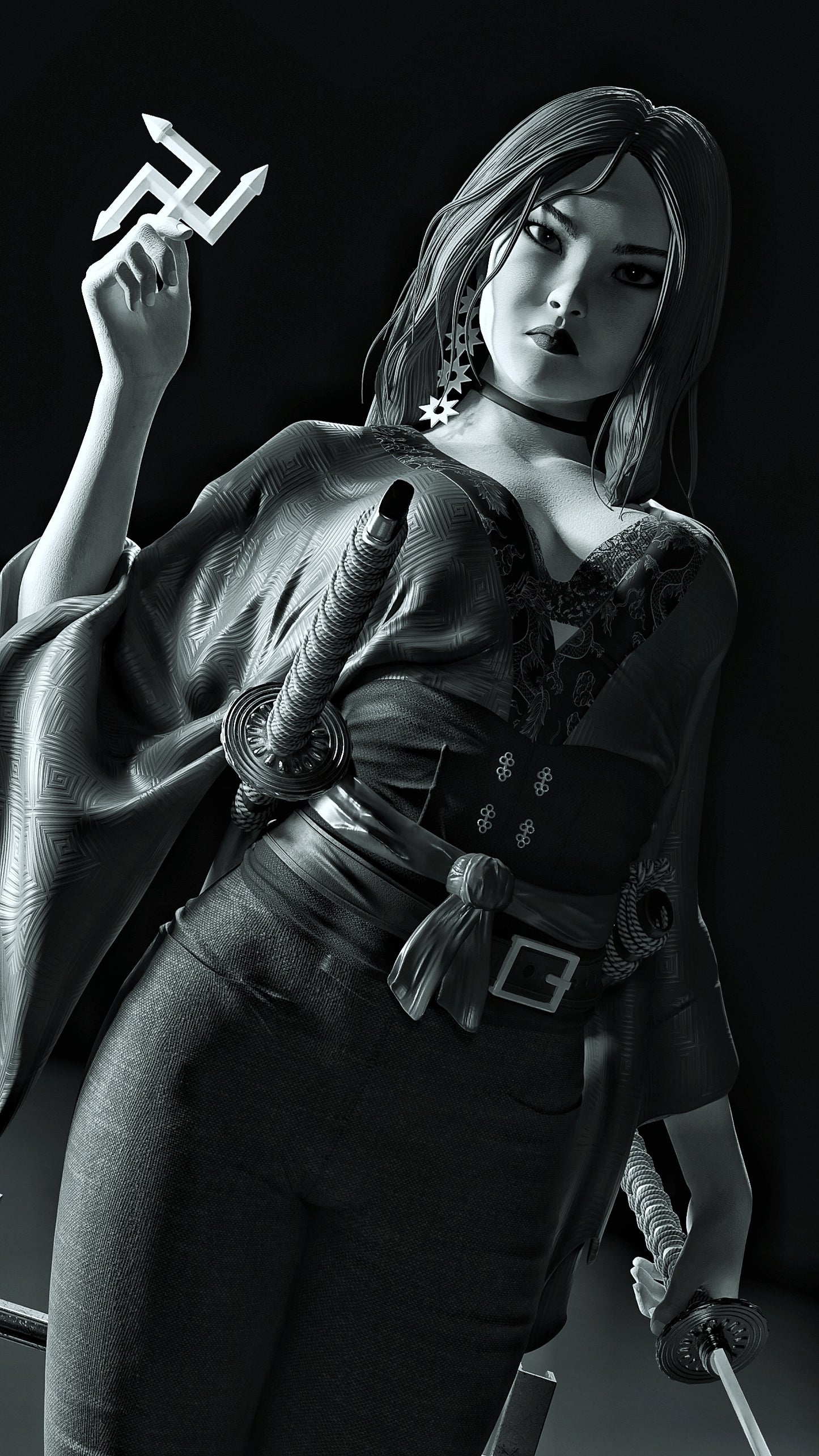 Sin CIty: Miho Sculpture (75mm to 500mm) - Unassembled/Unpainted/3D Print