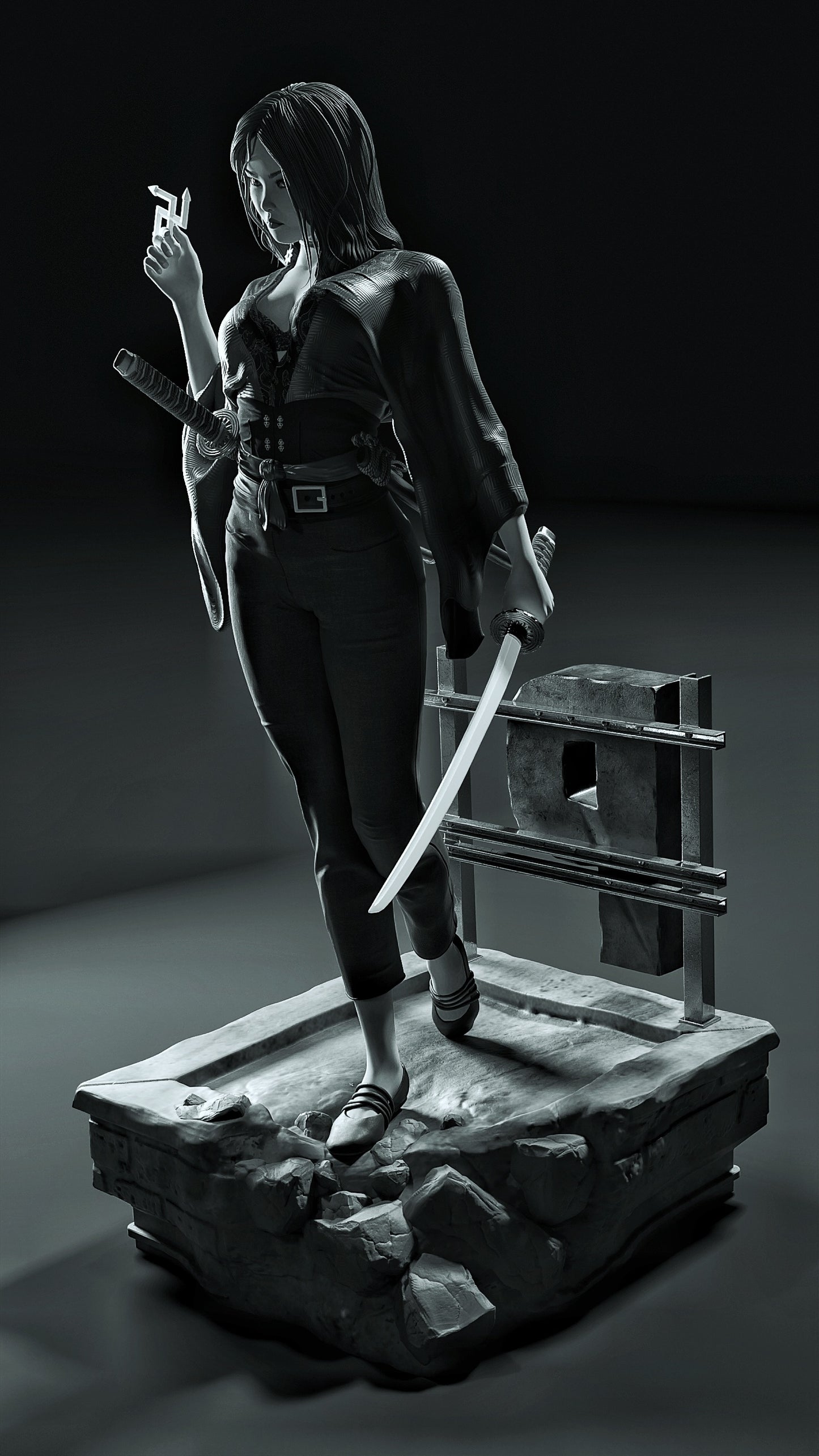 Sin CIty: Miho Sculpture (75mm to 500mm) - Unassembled/Unpainted/3D Print