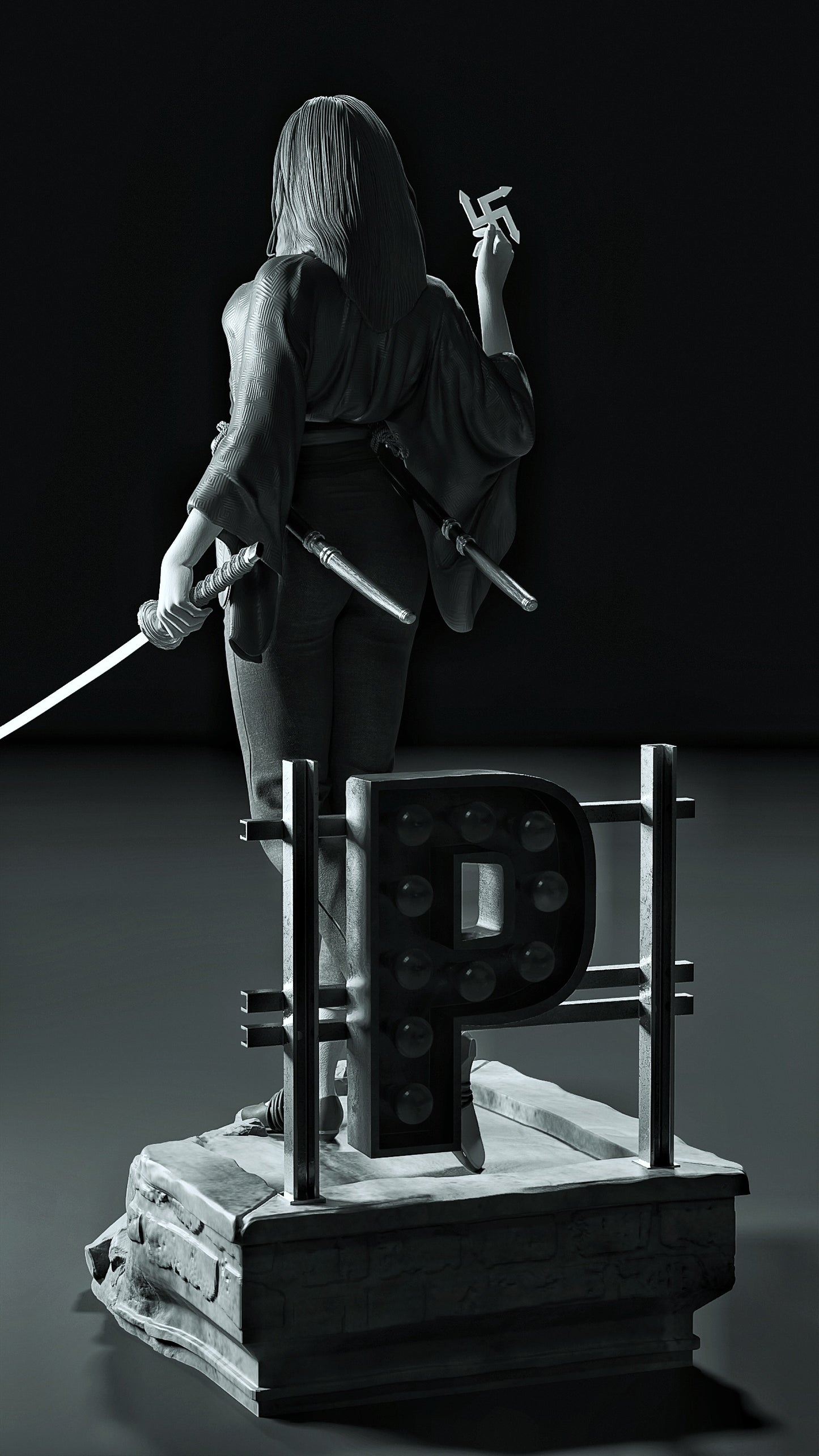 Sin CIty: Miho Sculpture (75mm to 500mm) - Unassembled/Unpainted/3D Print