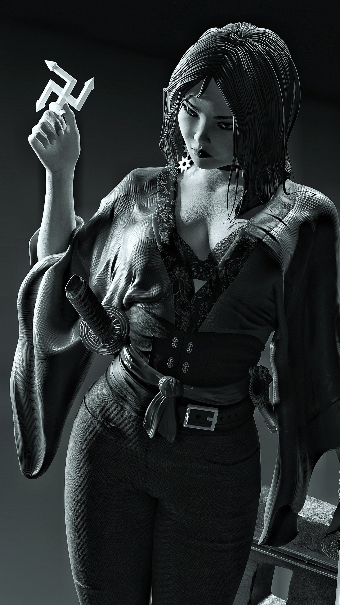 Sin CIty: Miho Sculpture (75mm to 500mm) - Unassembled/Unpainted/3D Print