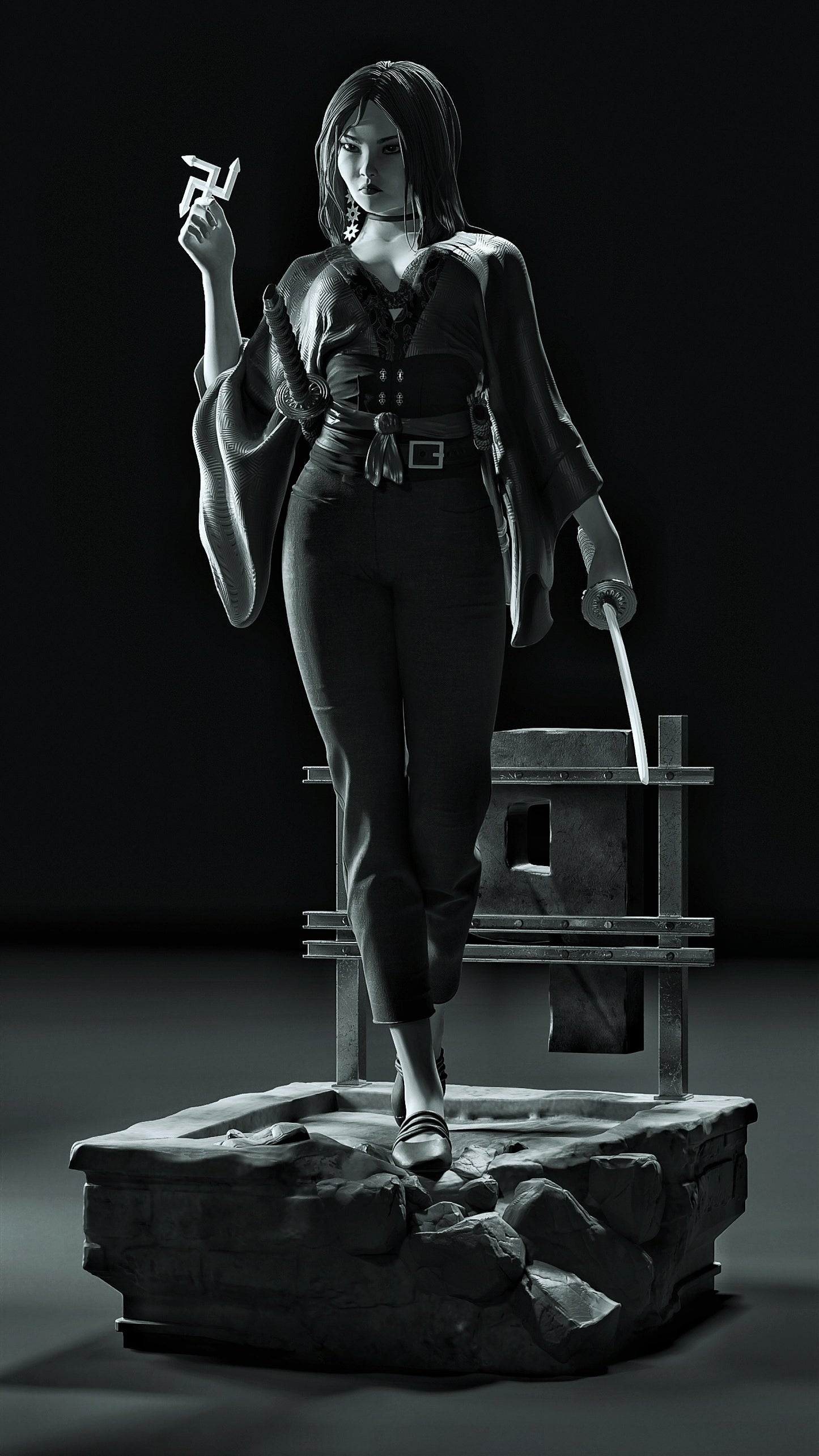 Sin CIty: Miho Sculpture (75mm to 500mm) - Unassembled/Unpainted/3D Print